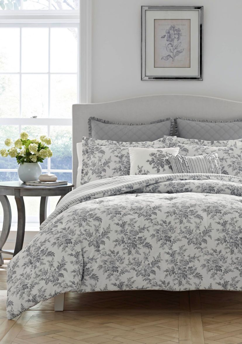 Annalise 3-Piece Floral Cotton Comforter Set