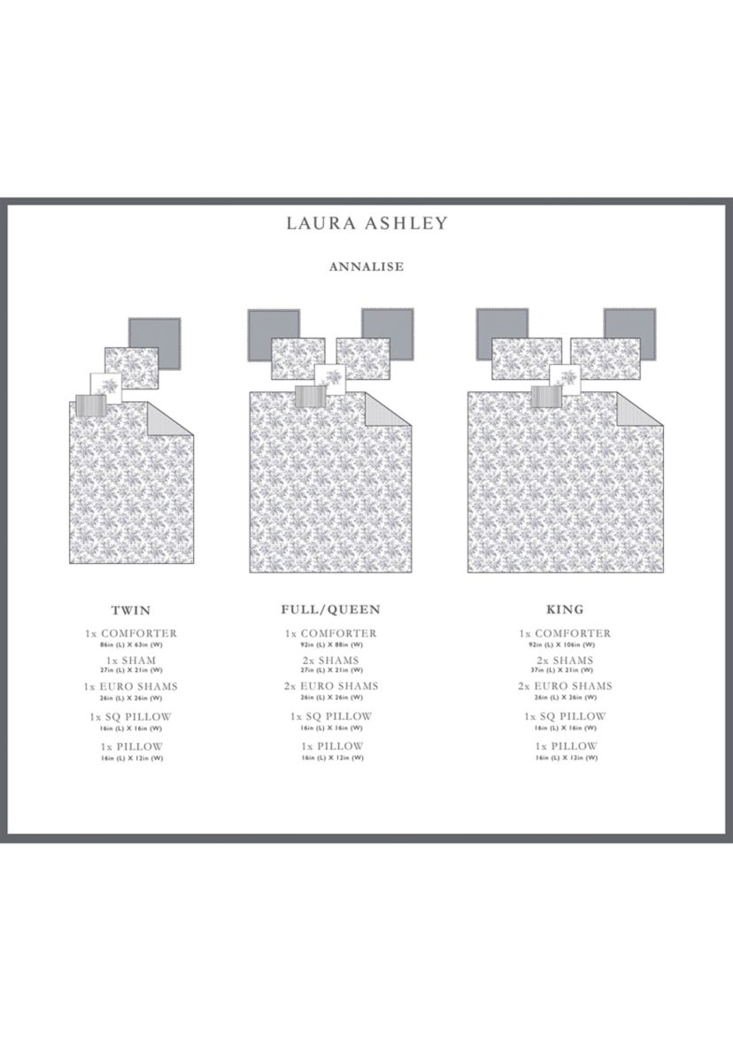 Annalise 3-Piece Floral Cotton Comforter Set