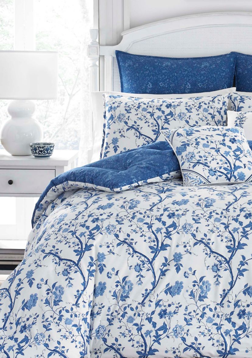 Elise 7-Piece Floral Cotton Comforter Set