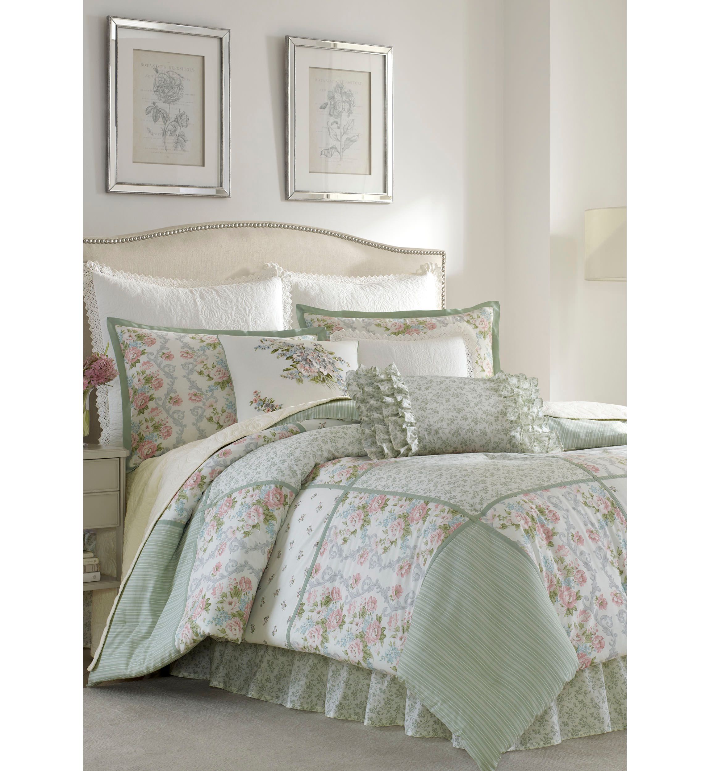 Harper 4-Piece Floral Cotton Comforter Set
