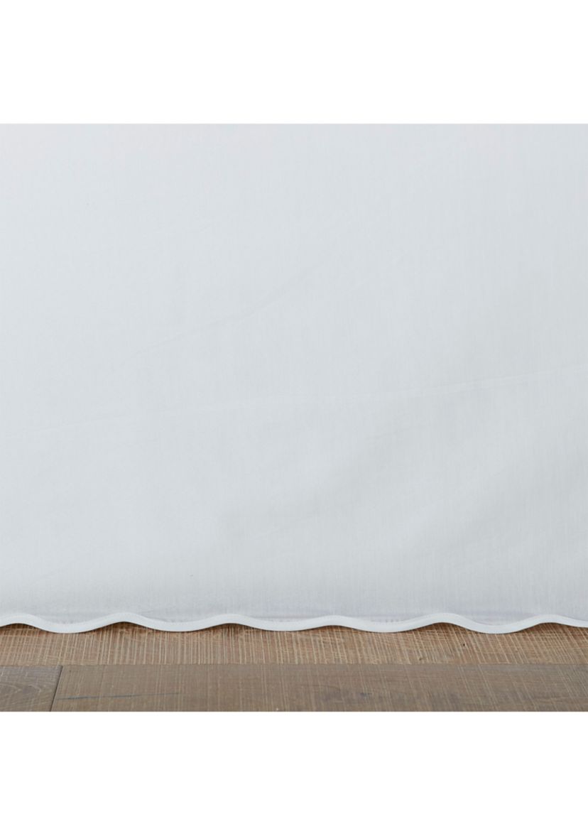 Solid Scallop Cotton Bedskirt