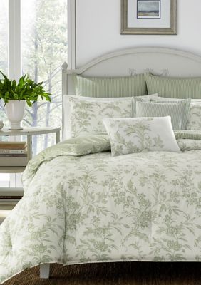 Laura Ashley Natalie 7-Piece Floral Cotton Comforter Set