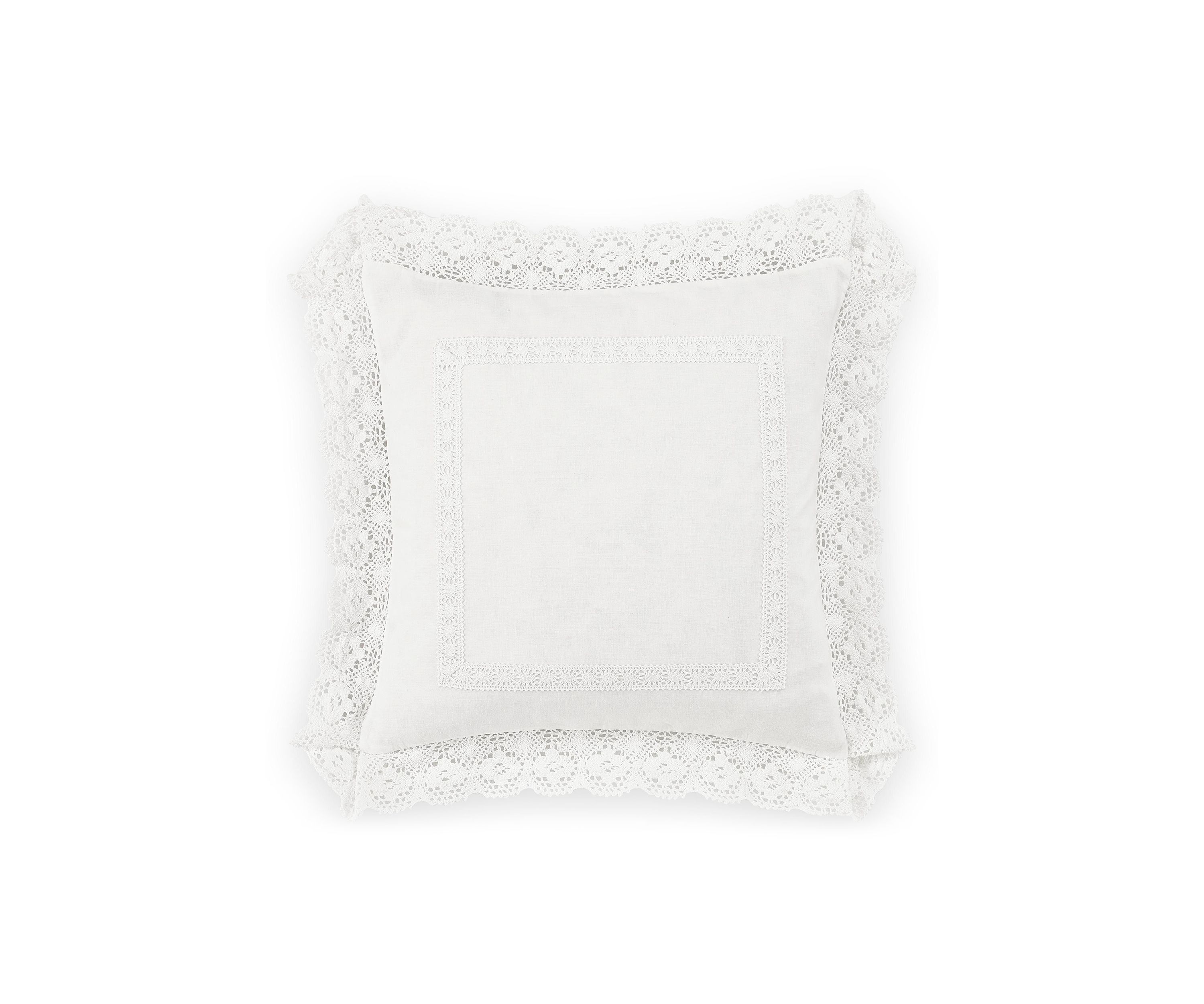 Annabella Ruffle Solid Cotton Throw Pillow