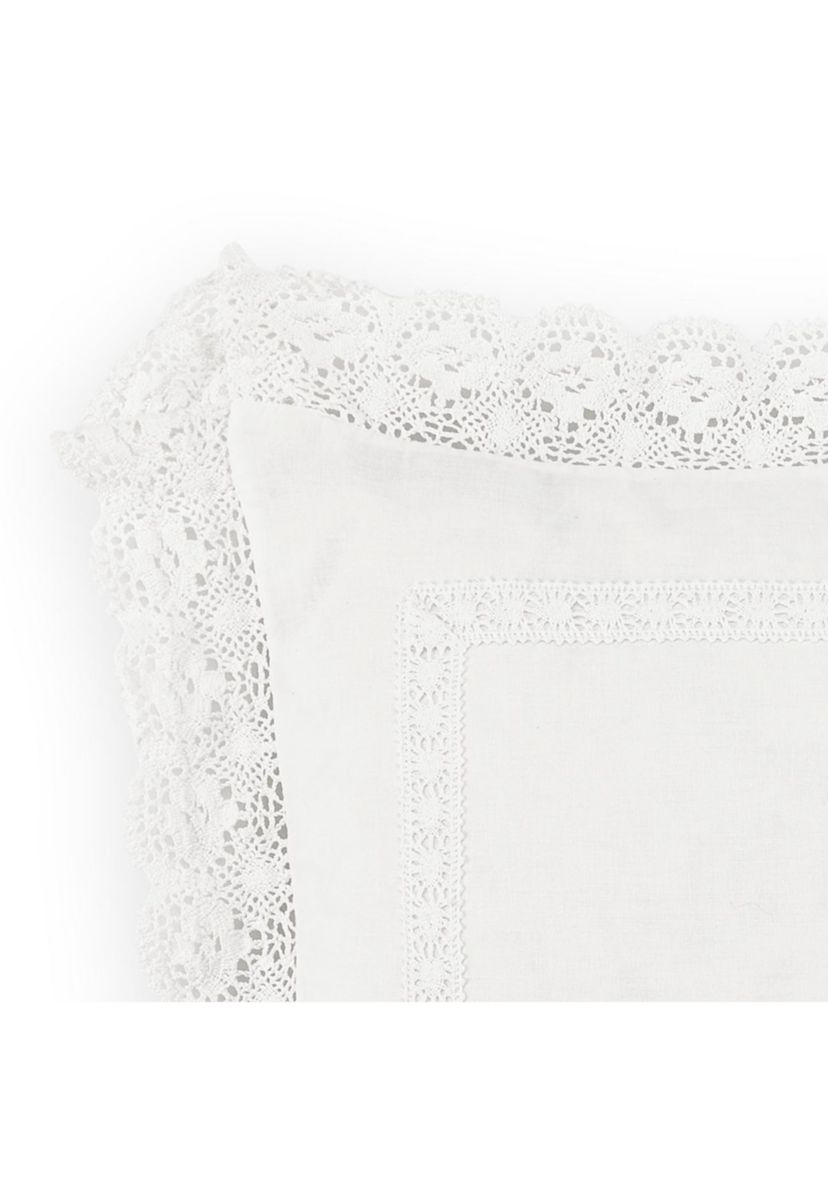 Annabella Ruffle Solid Cotton Throw Pillow