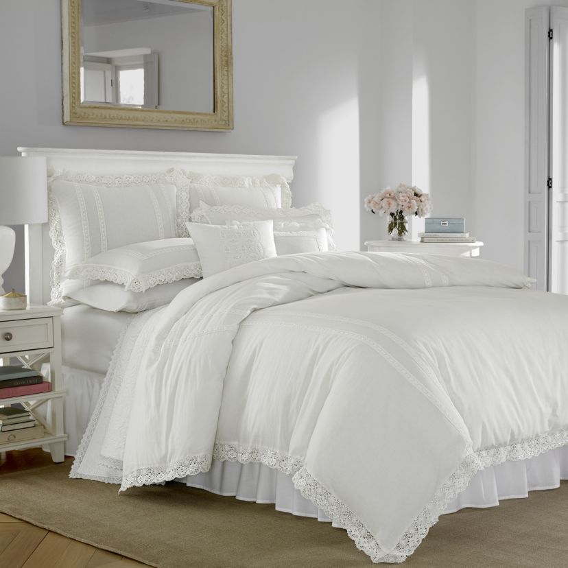 Annabella Ruffle Solid Cotton Throw Pillow