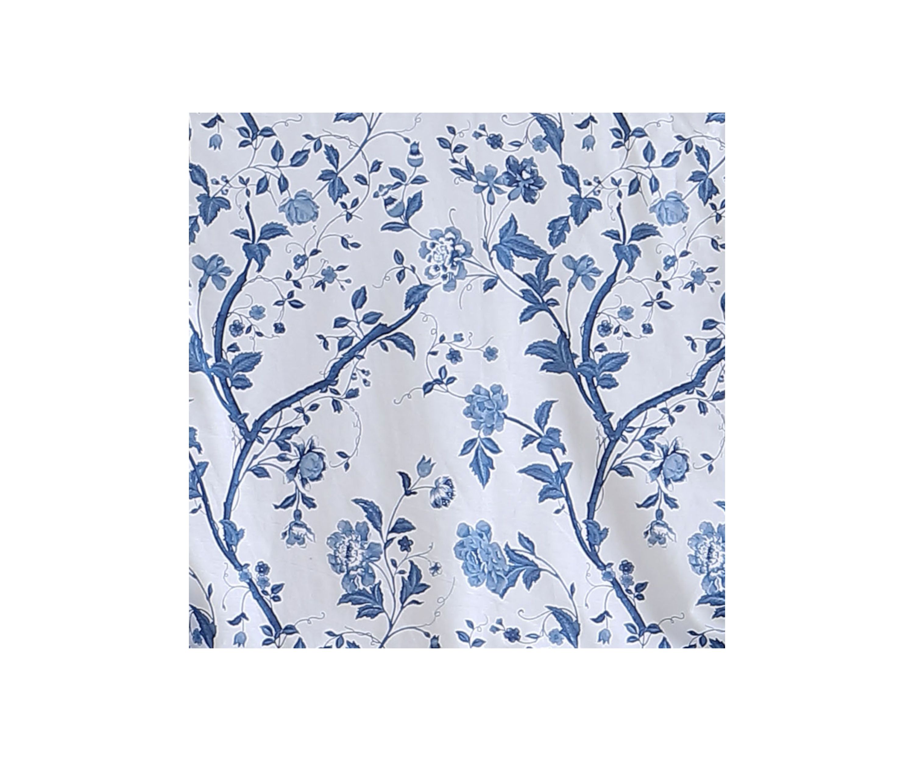 Elise Ruffled Floral Cotton Pole Top Filtering Valance