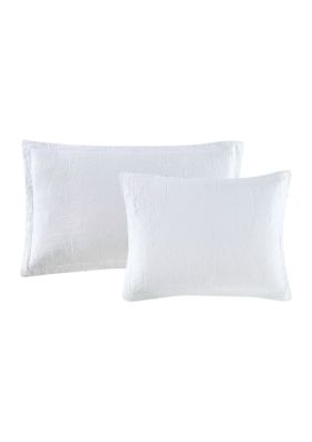 Tommy Bahama Solid Costa Sera 2-Piece Cotton Standard Shams, White, King