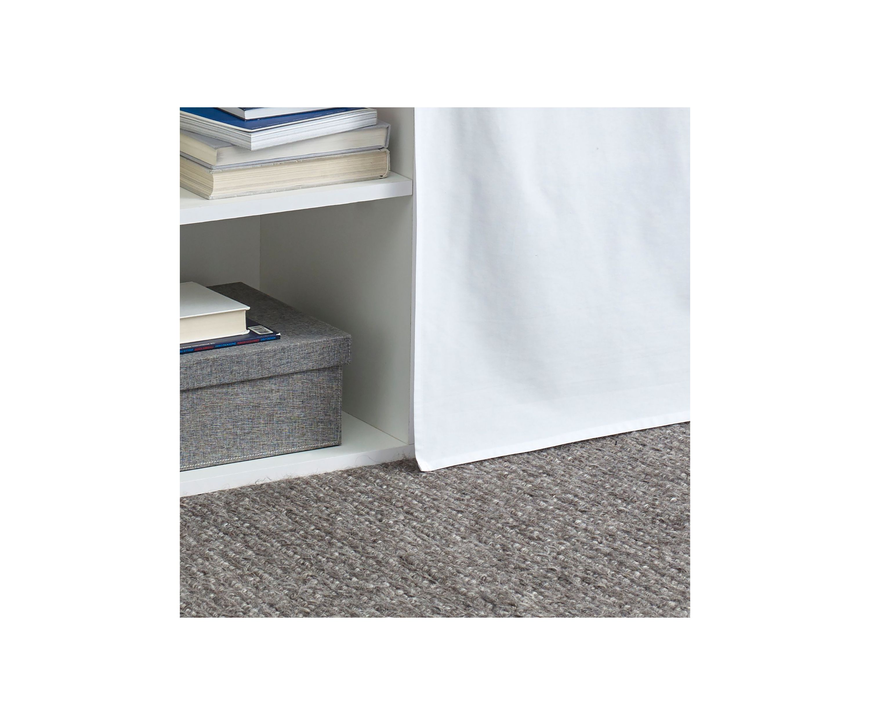 NA Solid Cotton Dorm Bedskirt