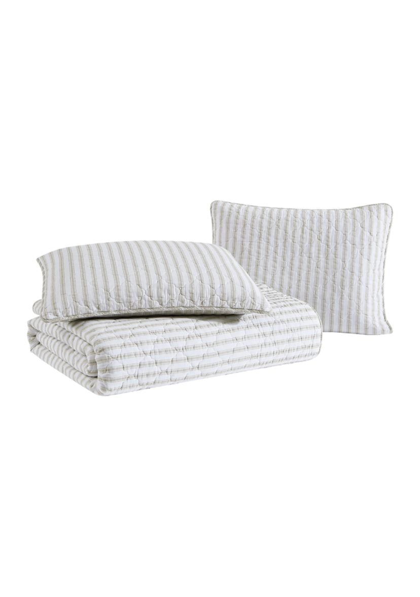 Willow Way Tic Stripe 4-Piece Cotton Daybed Set