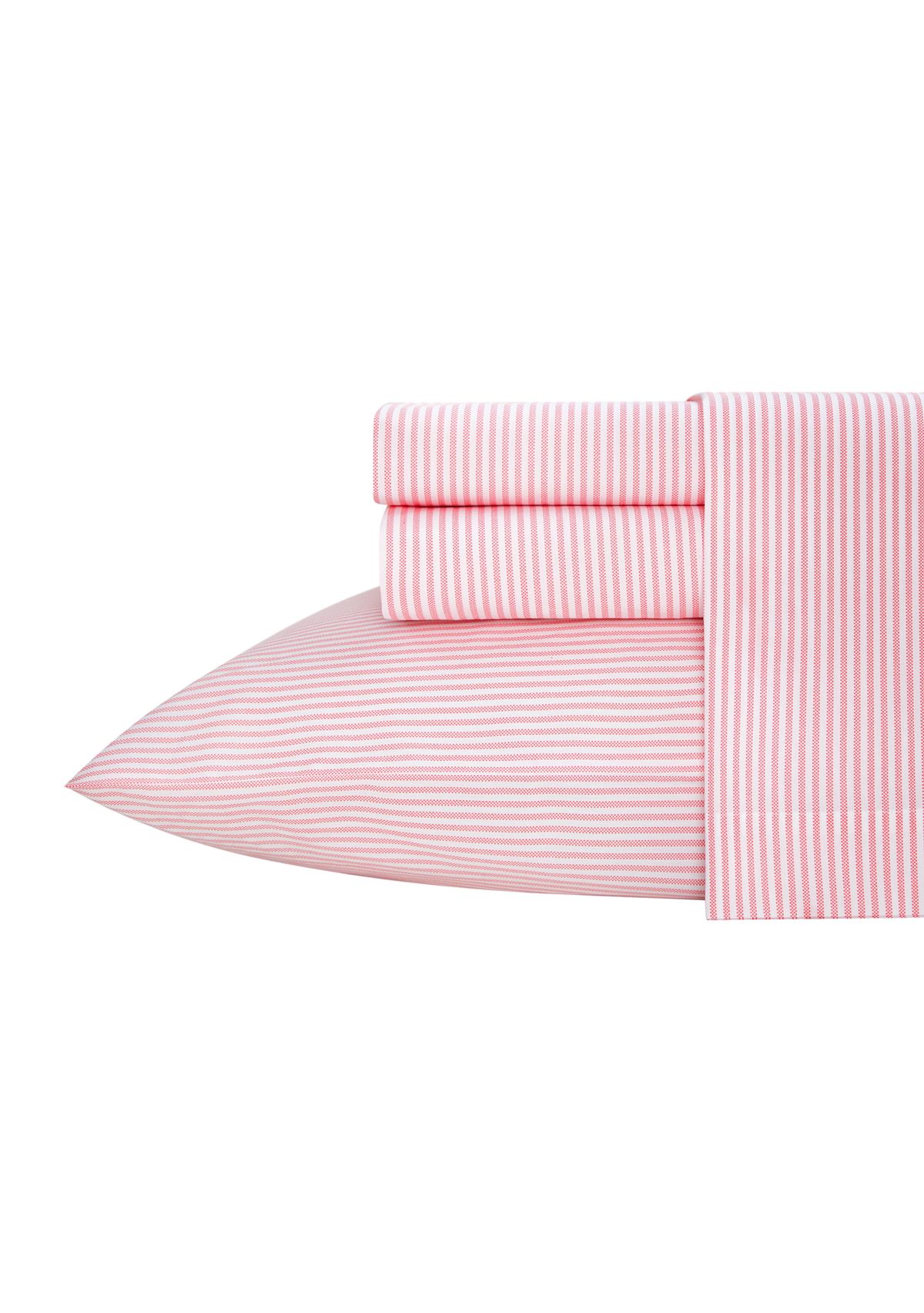 Oxford Stripe 3-Piece Cotton Sheet Set