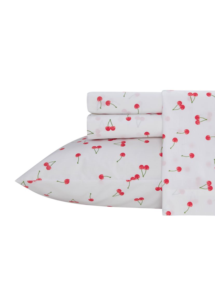 Cherries 3-Piece Cotton Sheet Set