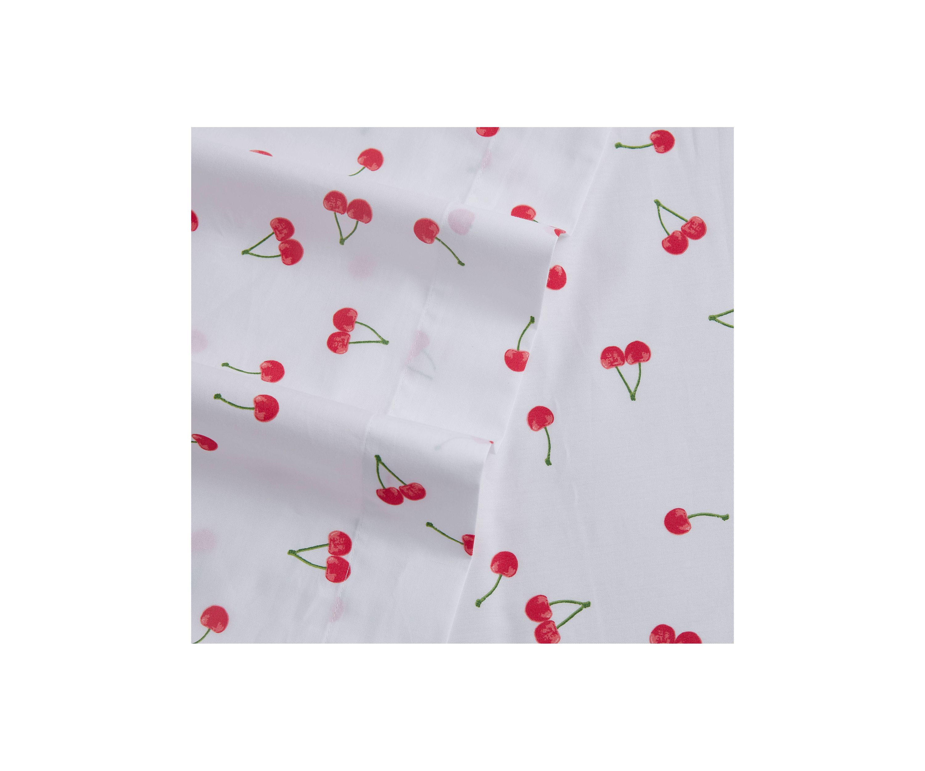 Cherries 3-Piece Cotton Sheet Set