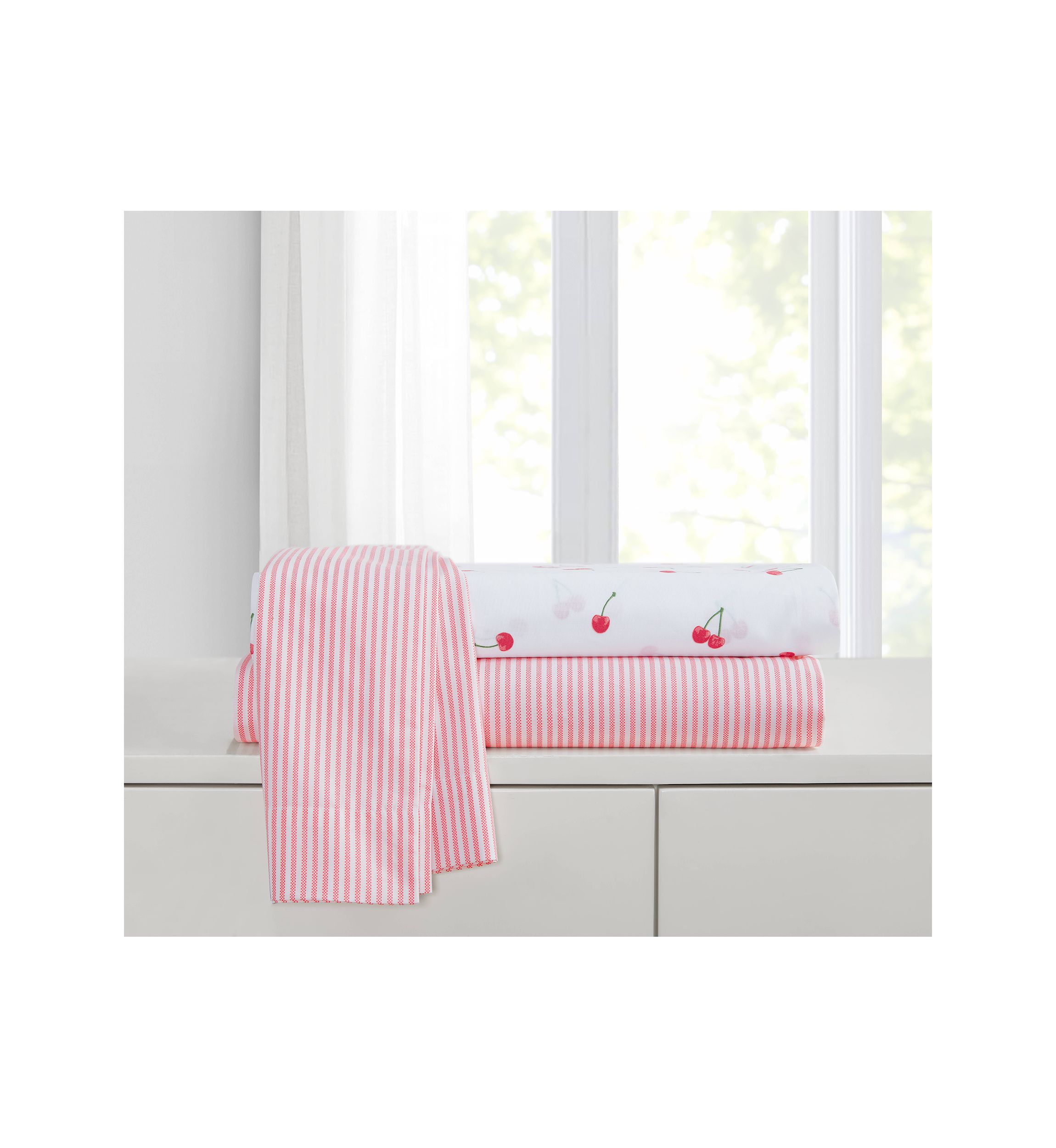 Cherries 3-Piece Cotton Sheet Set