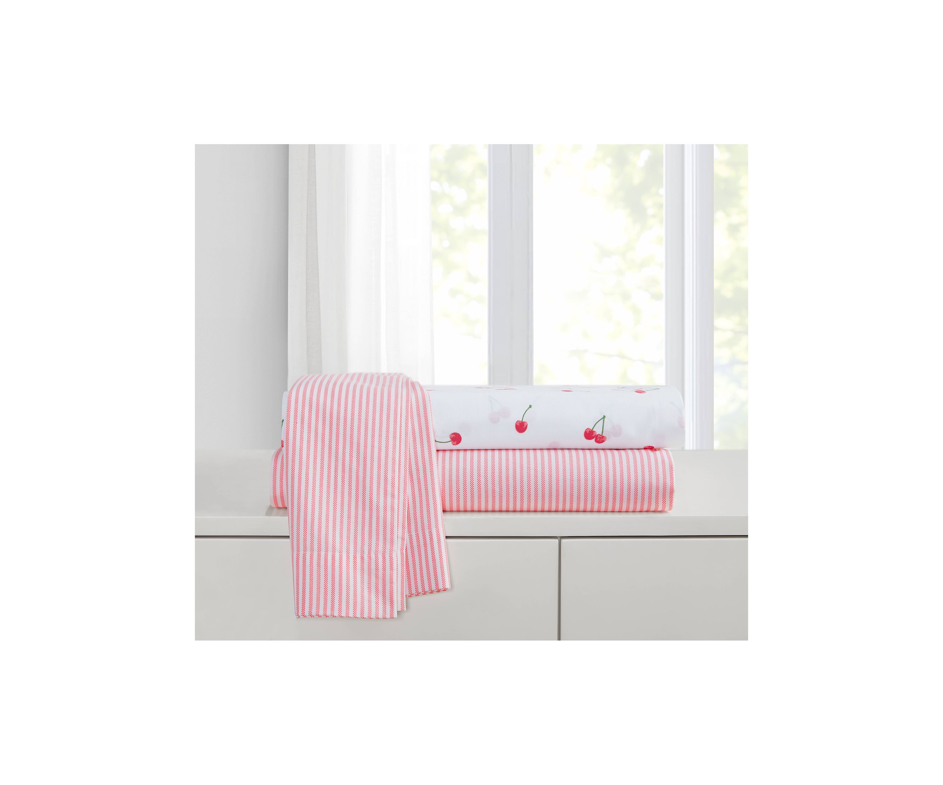 Cherries 3-Piece Cotton Sheet Set
