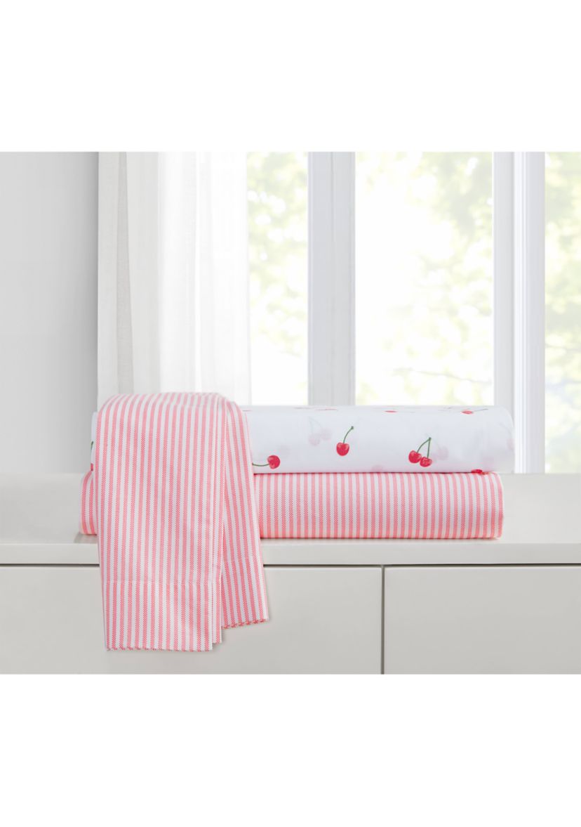 Cherries 3-Piece Cotton Sheet Set