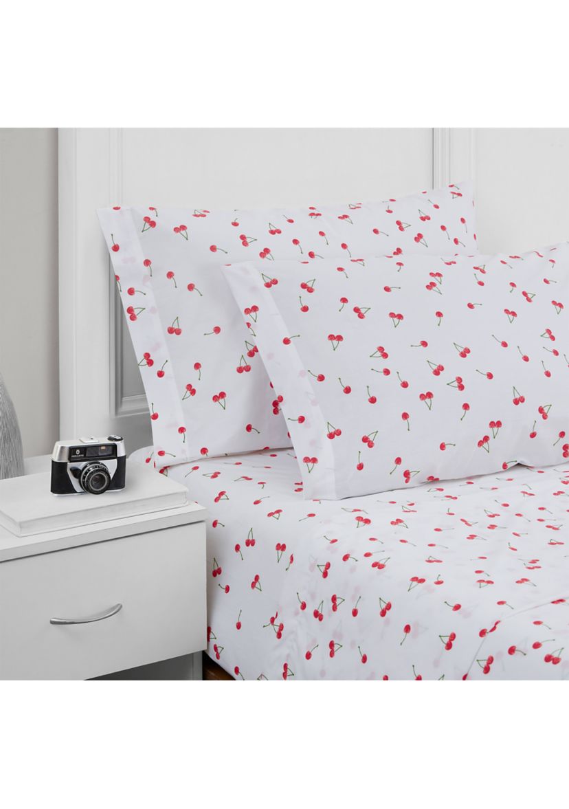 Cherries 3-Piece Cotton Sheet Set