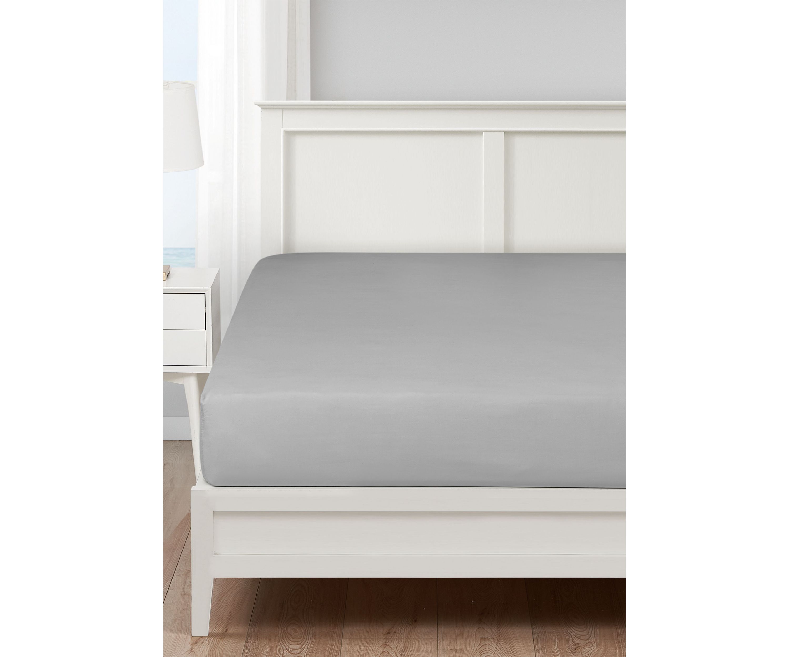 Nautica Fully Elastic Cotton Blend Fitted Sheet- Deep Pocket, Blue- Queen