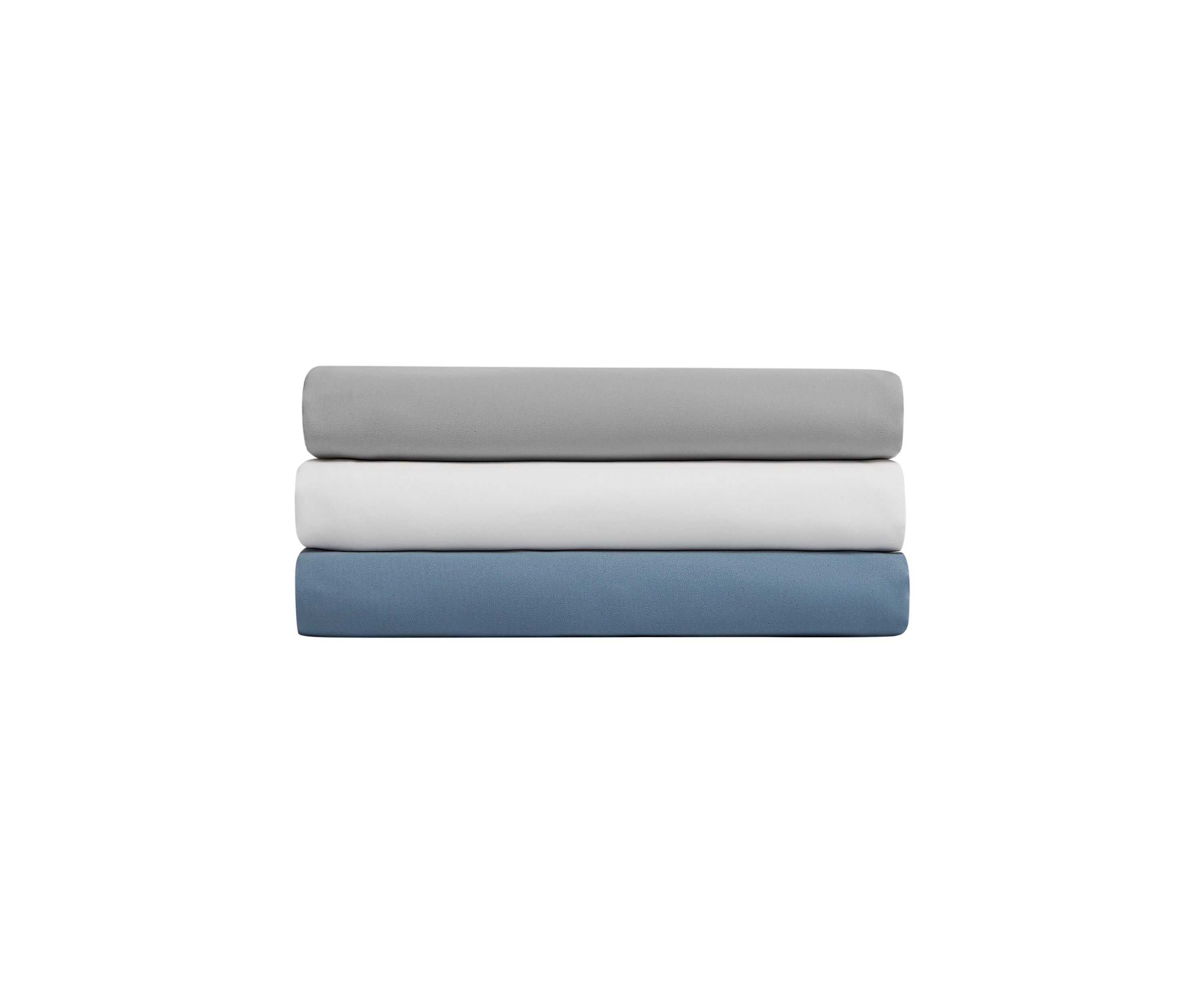 Nautica Fully Elastic Cotton Blend Fitted Sheet- Deep Pocket, Blue- Queen
