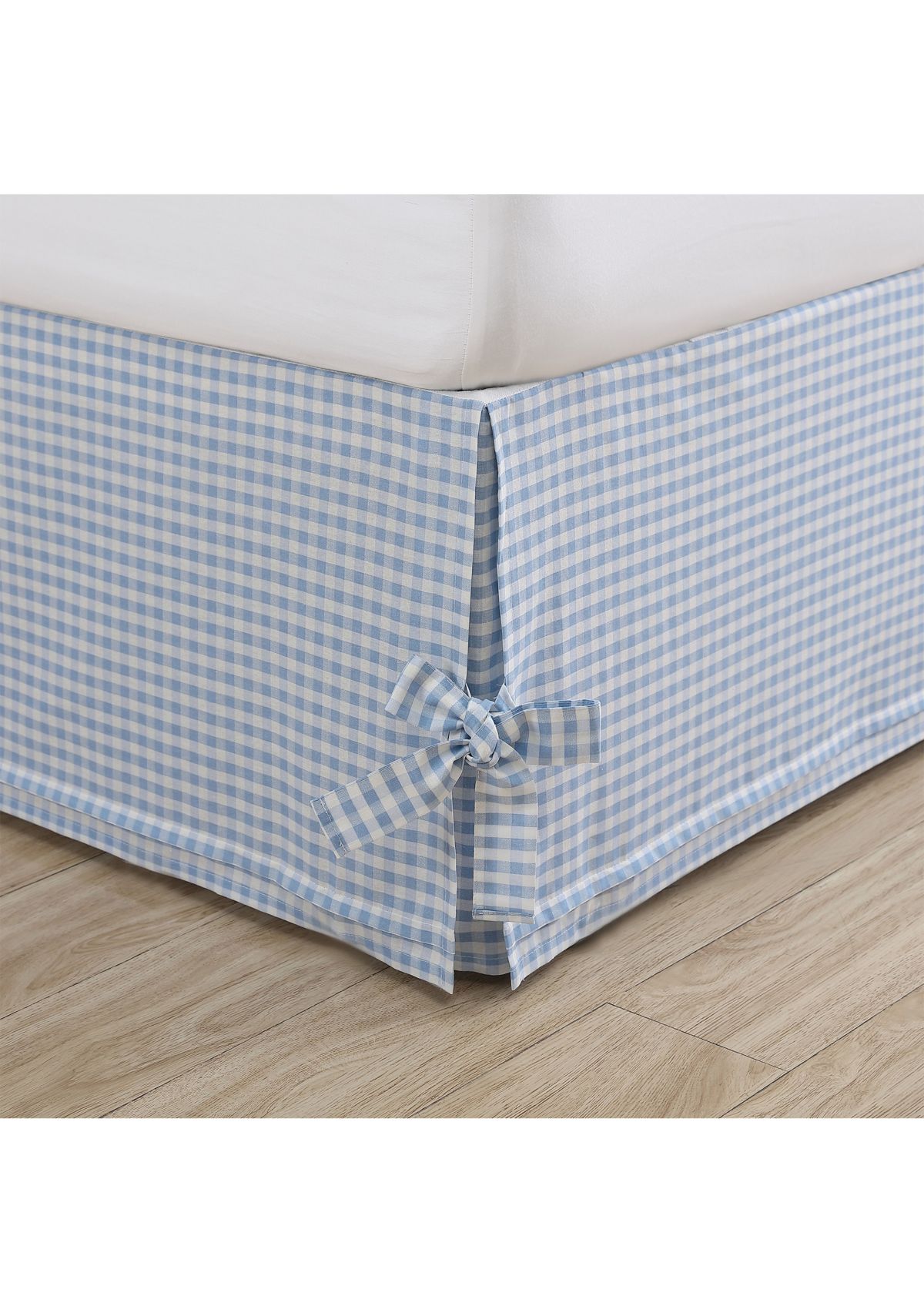 Hedy Corner Ties 1-Piece Cotton Bedskirt