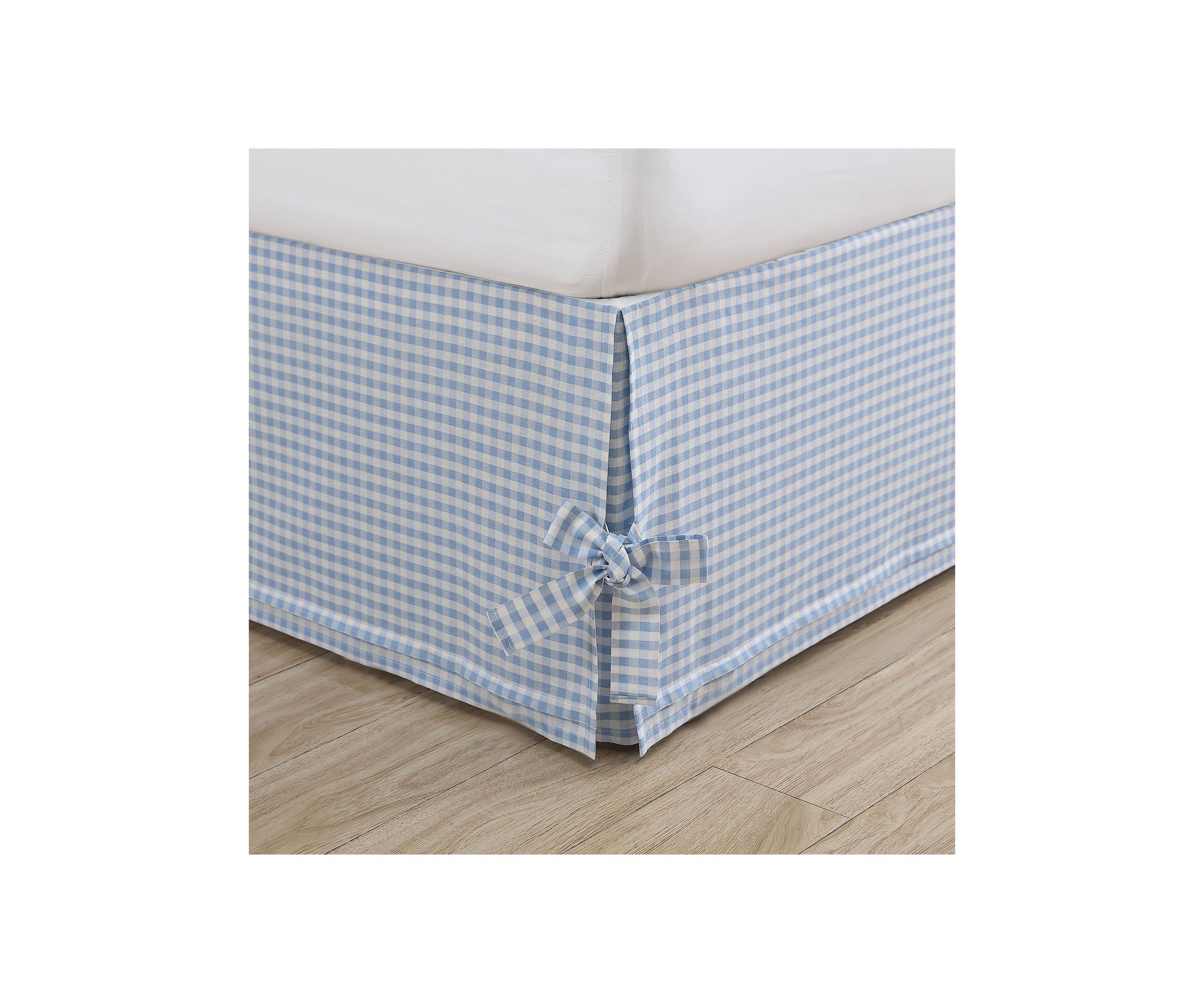 Hedy Corner Ties 1-Piece Cotton Bedskirt