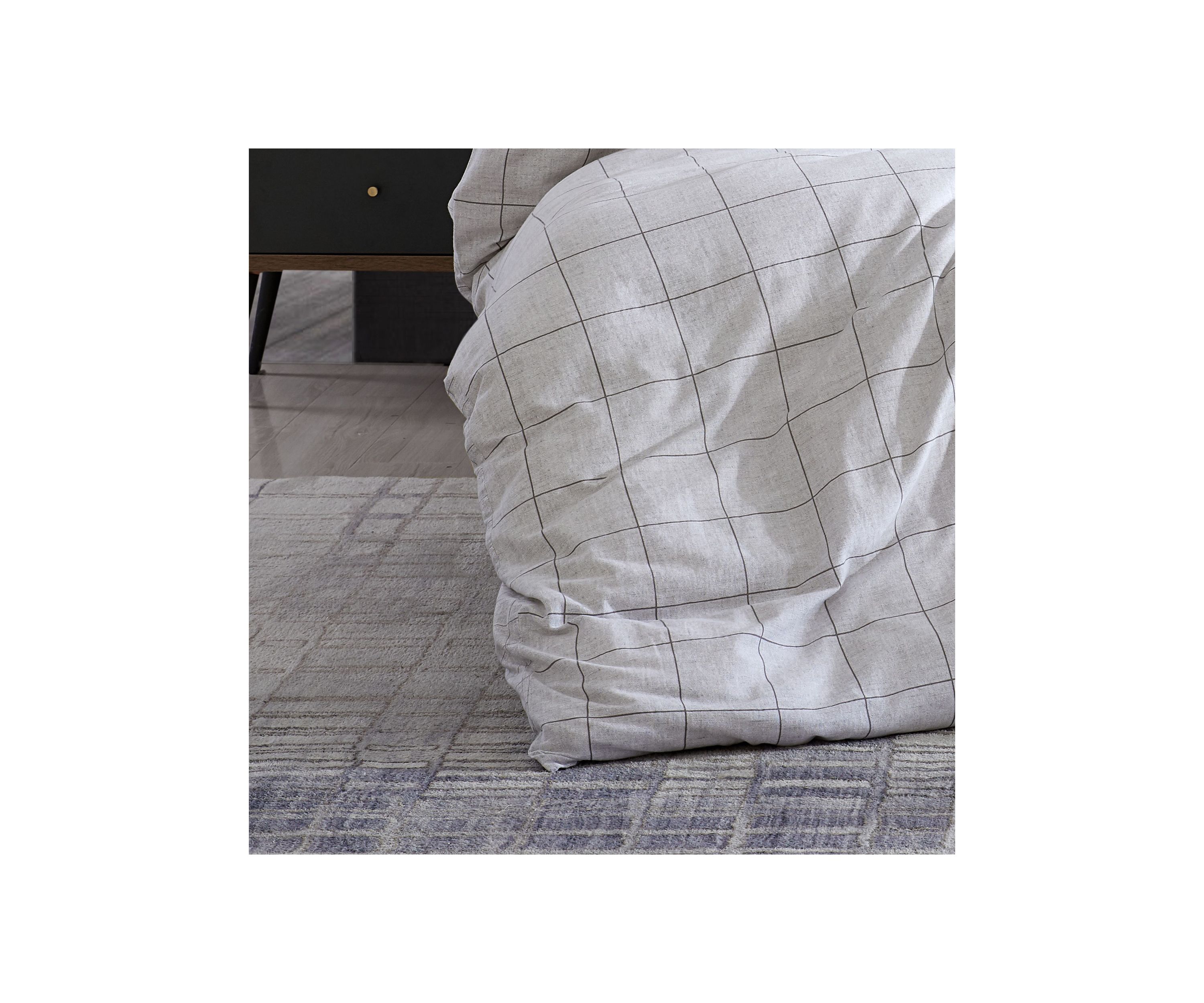 Holden Grid 3-Piece Cotton Duvet Set