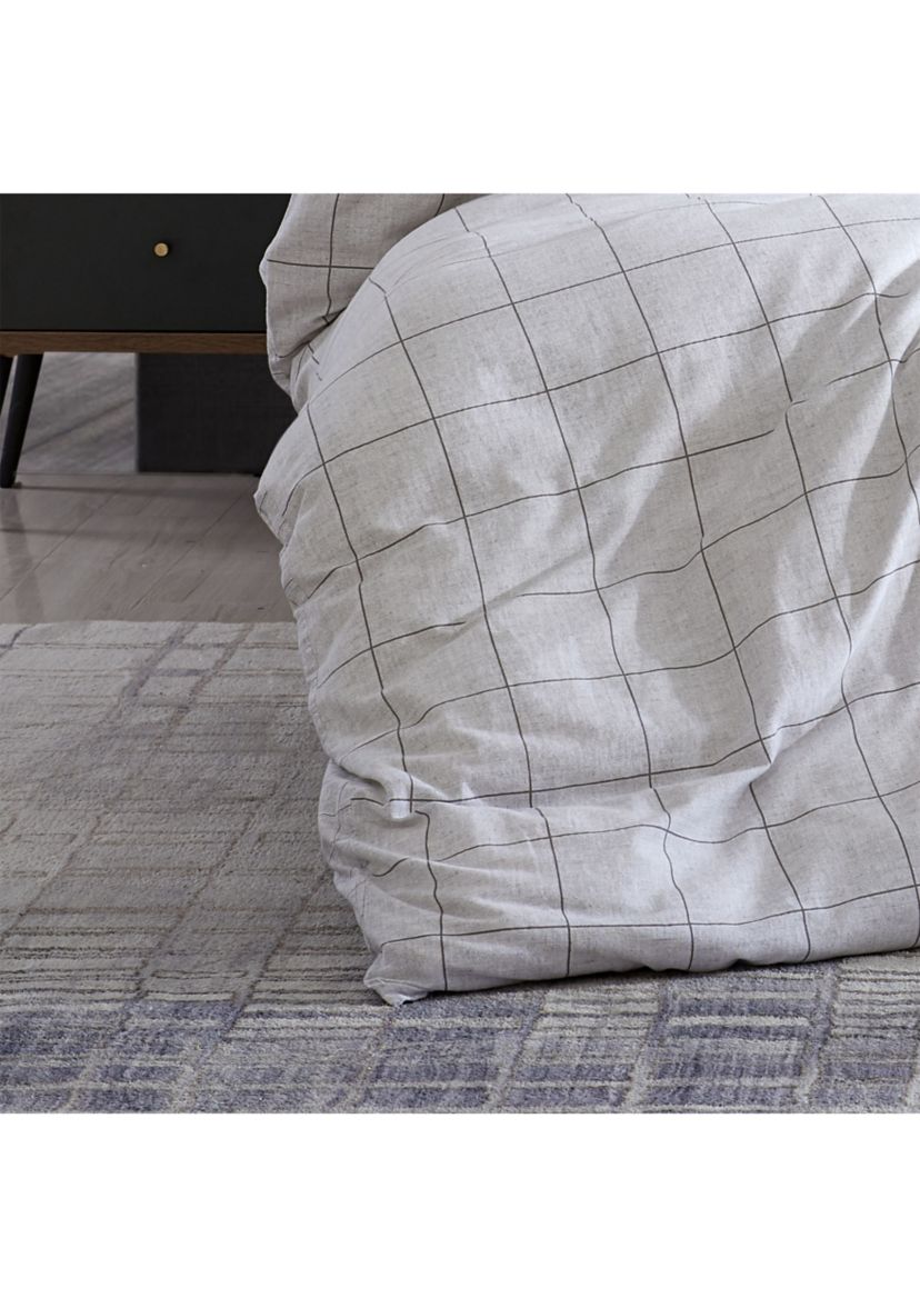 Holden Grid 3-Piece Cotton Duvet Set
