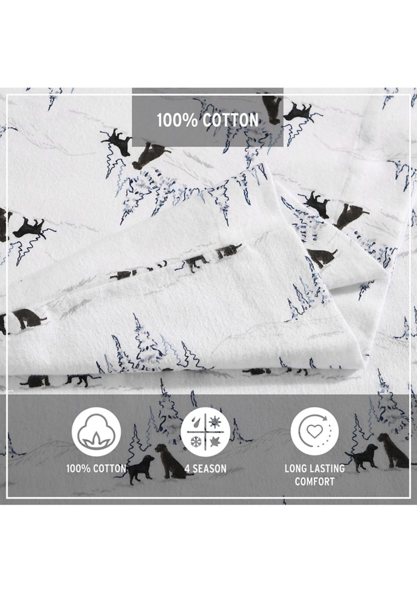 Dog Friends 4-Piece Cotton Sheet Set