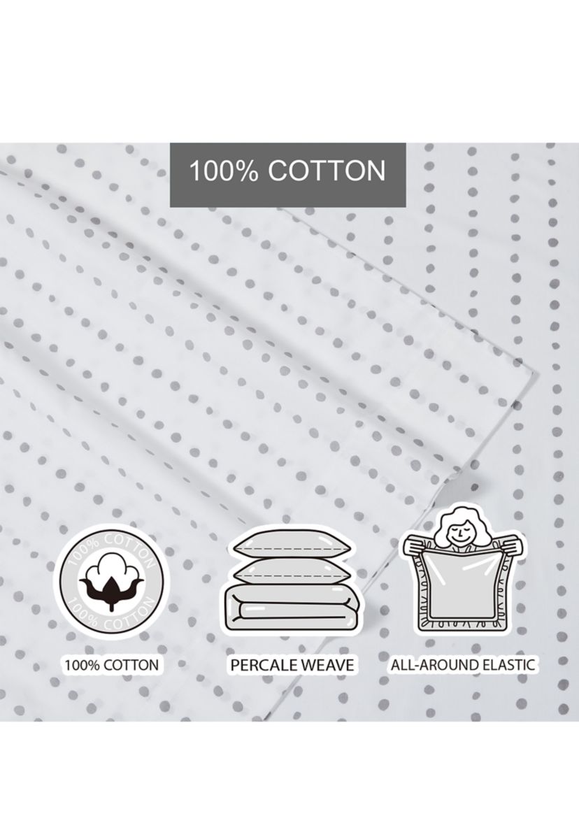 Radius 4-Piece Polka Dot Cotton Sheet Set