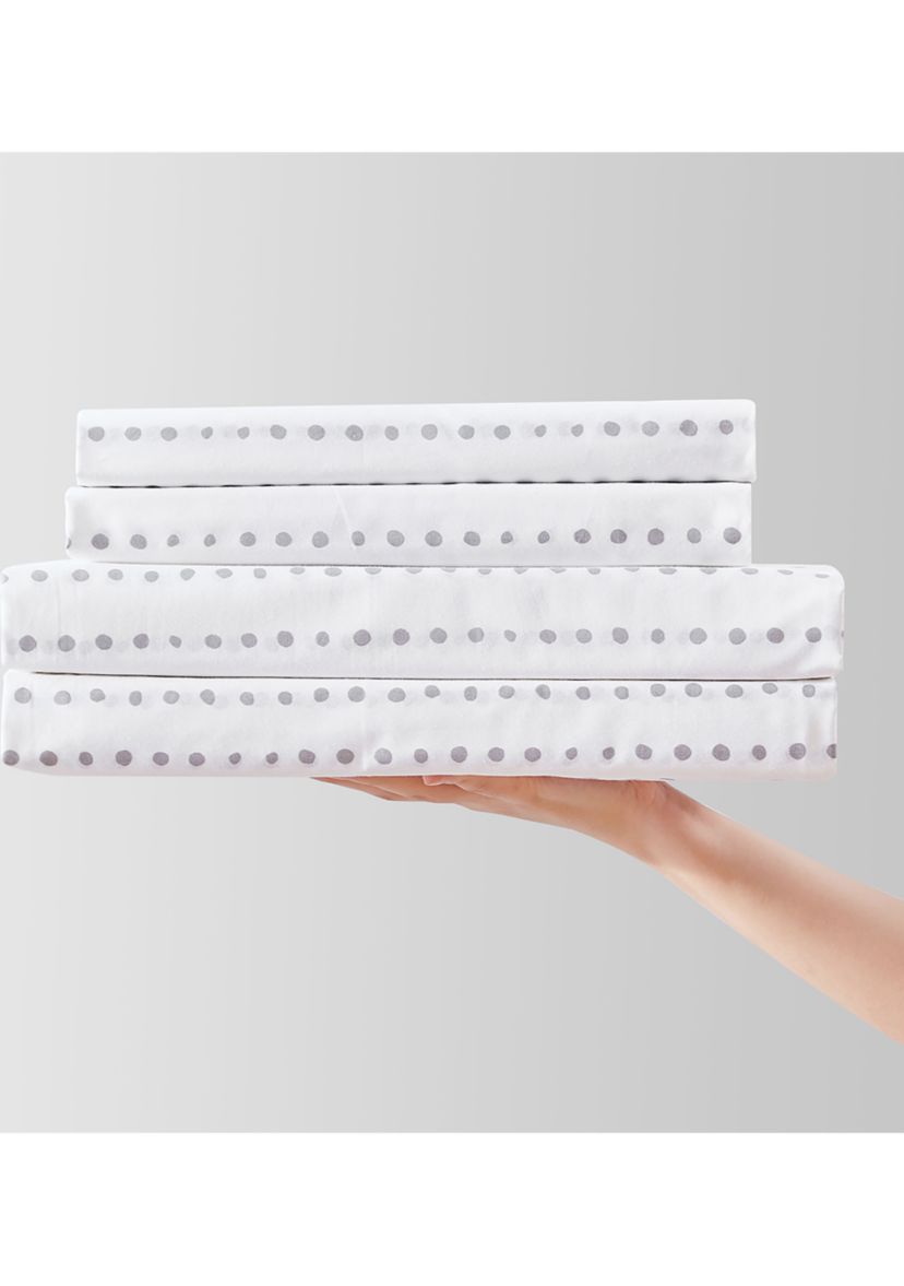 Radius 4-Piece Polka Dot Cotton Sheet Set