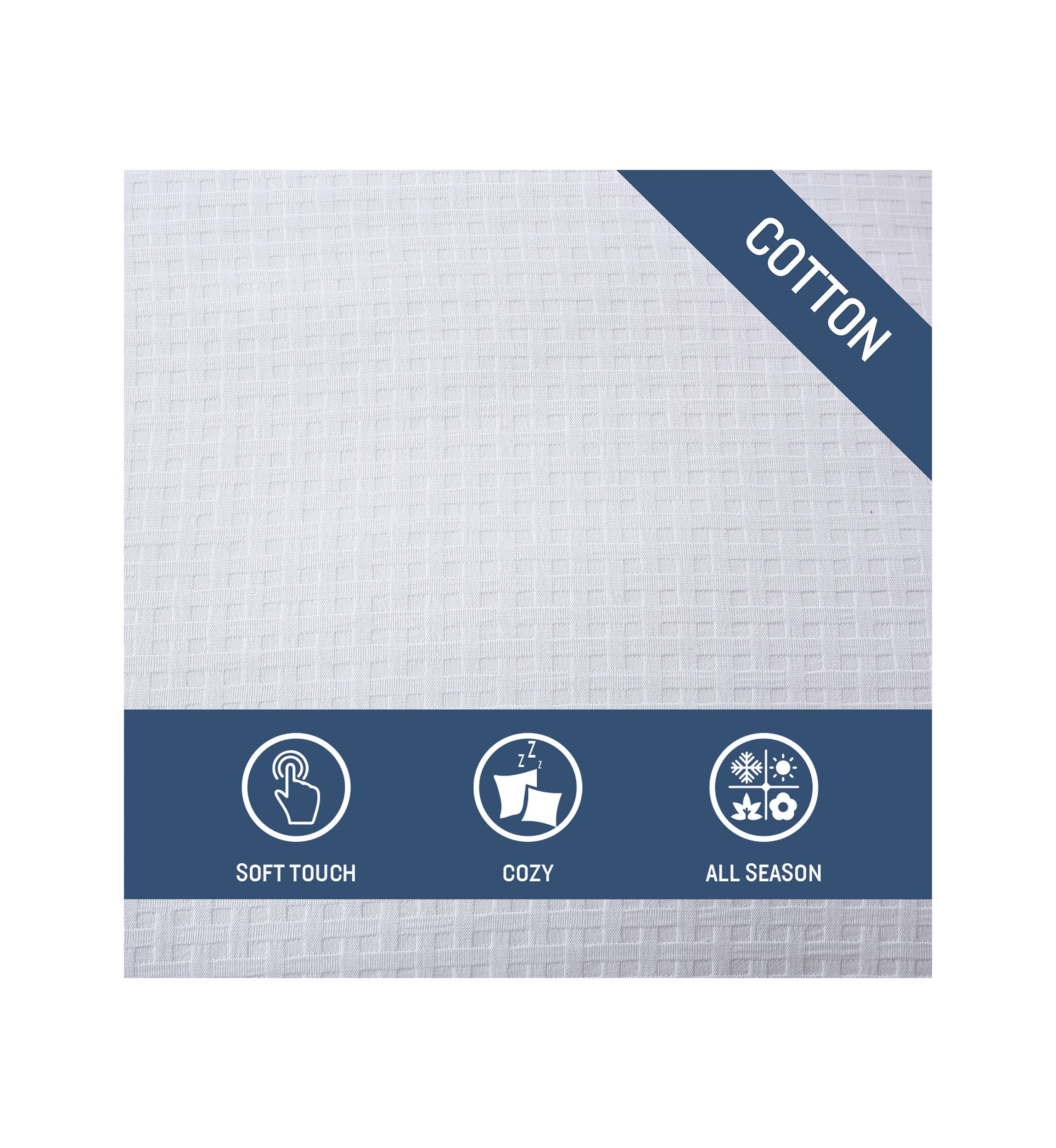 Basketweave Solid 3-Piece Cotton Comforter Set