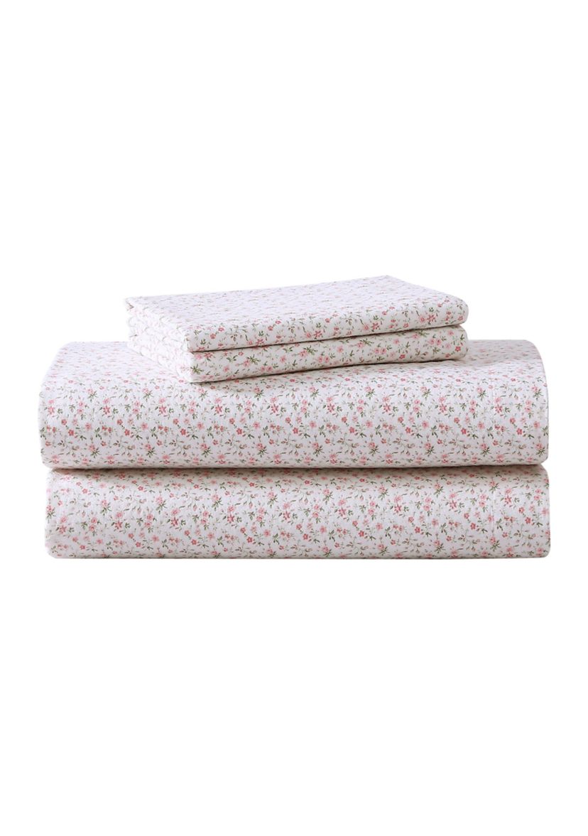 Evie 4-Piece Cotton Flannel Sheet Set