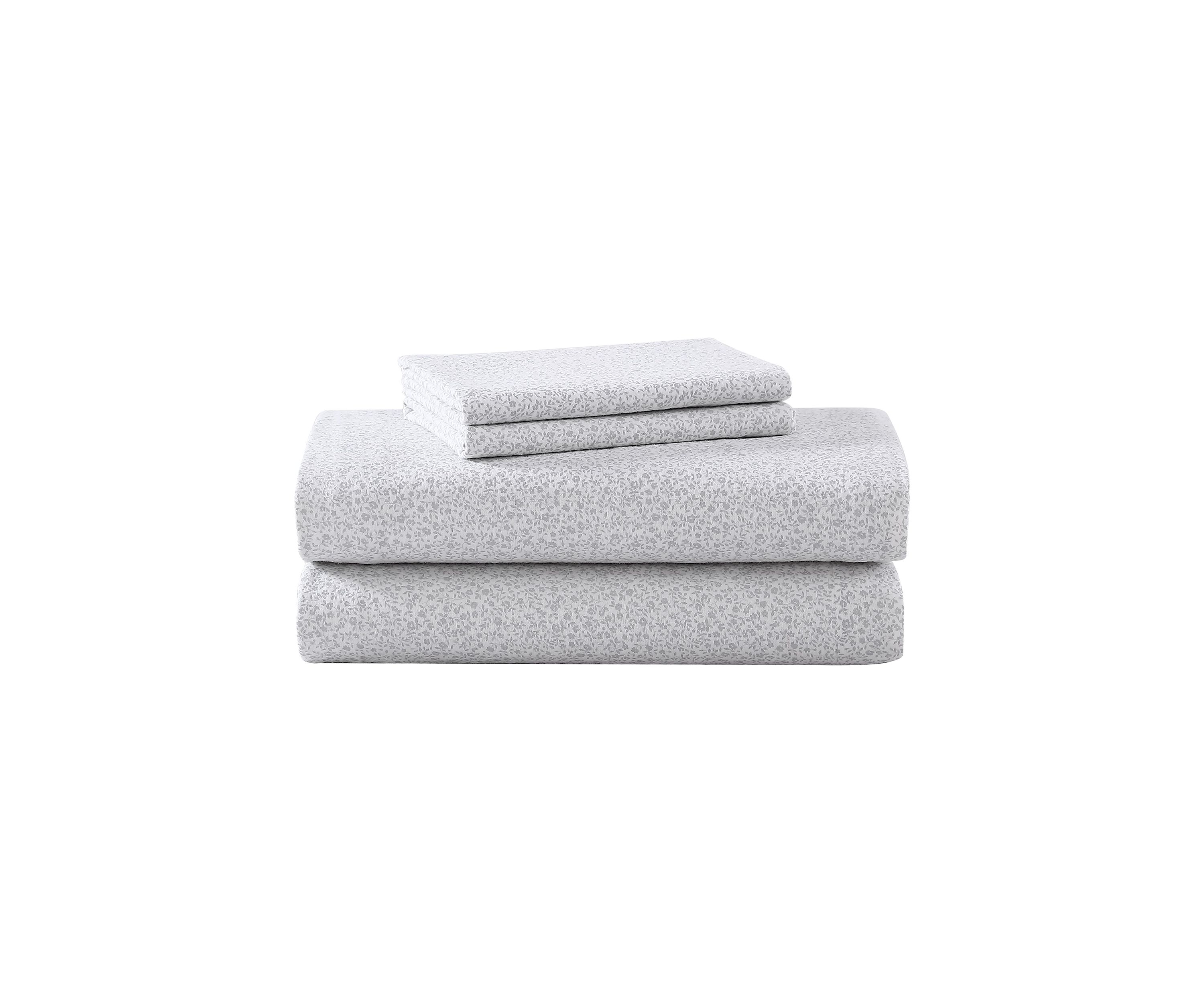 Chelsie Vine 4-Piece Cotton Flannel Sheet Set