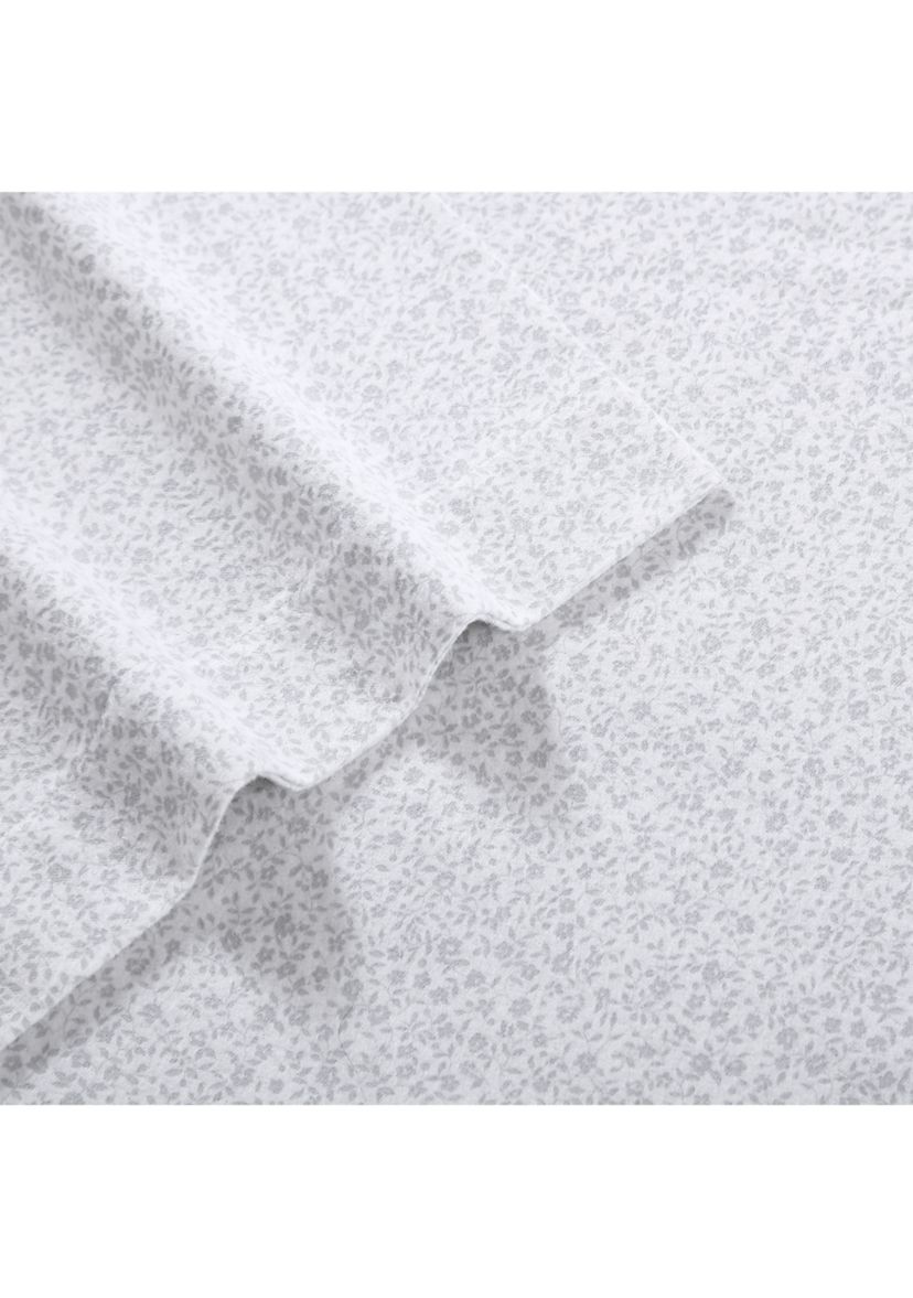 Chelsie Vine 4-Piece Cotton Flannel Sheet Set