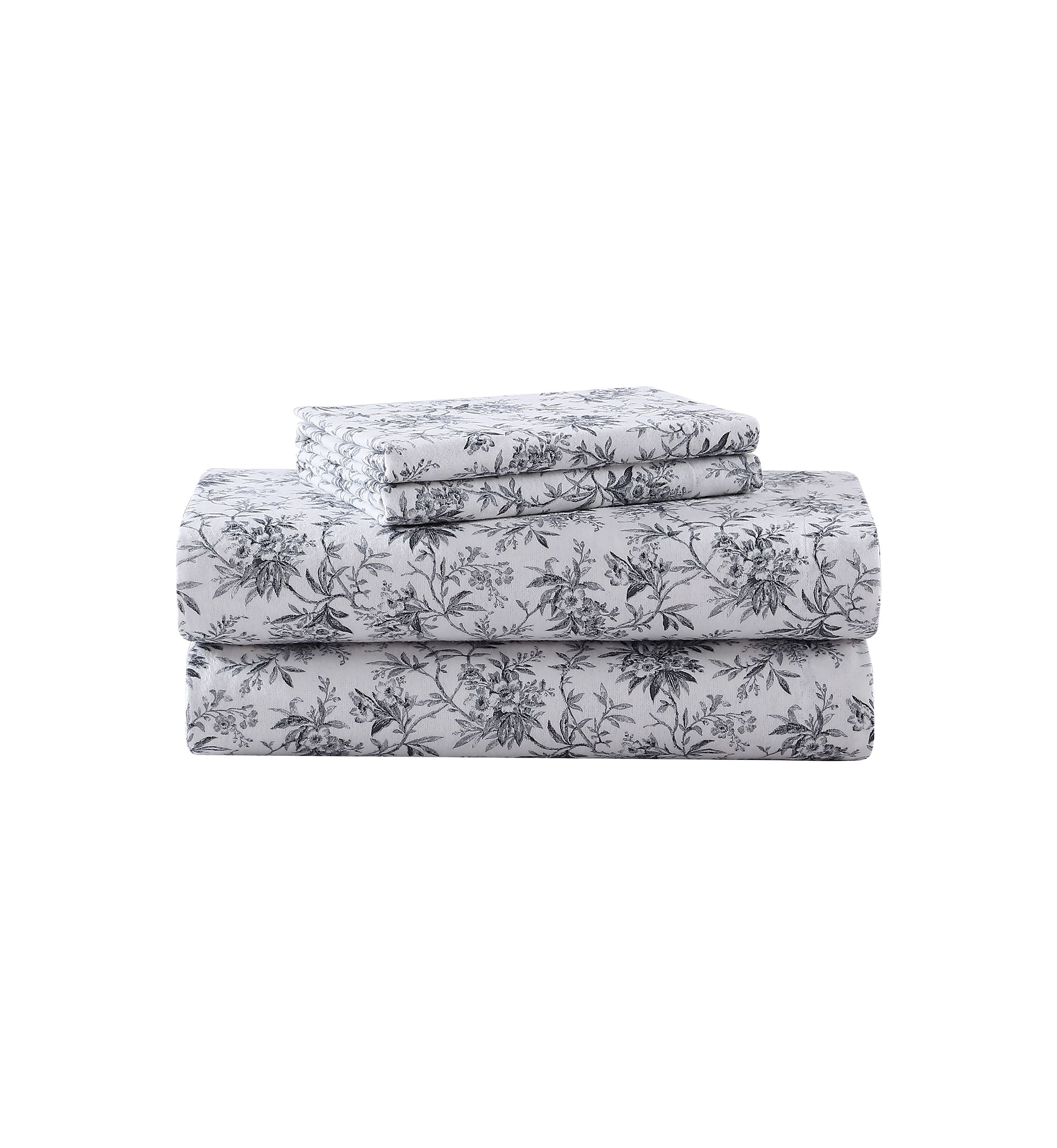 Faye Toile 4-Piece Cotton Flannel Sheet Set