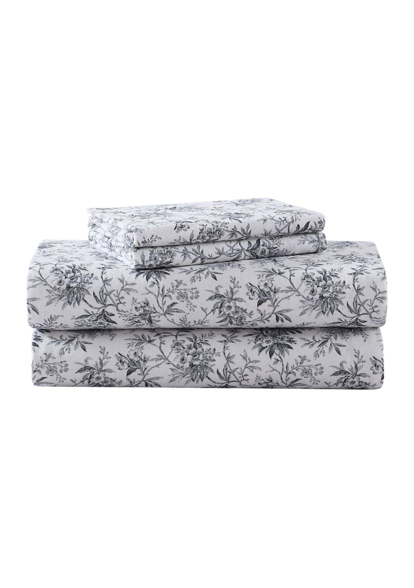Faye Toile 3-Piece Cotton Flannel Sheet Set