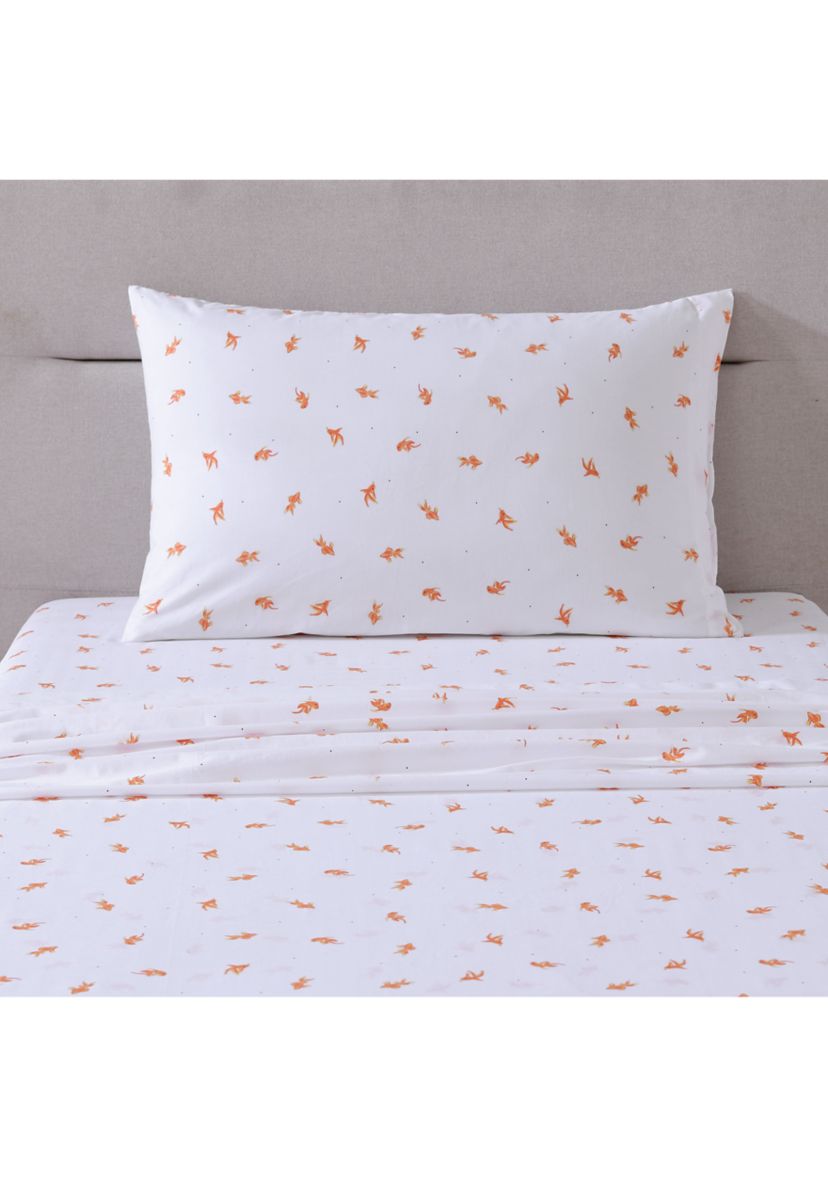 Goldfish 4-Piece Percale Cotton Sheet Set