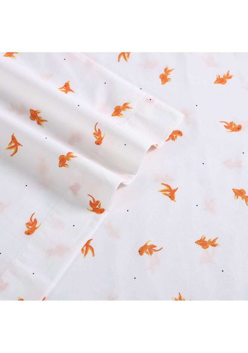 Goldfish 4-Piece Percale Cotton Sheet Set