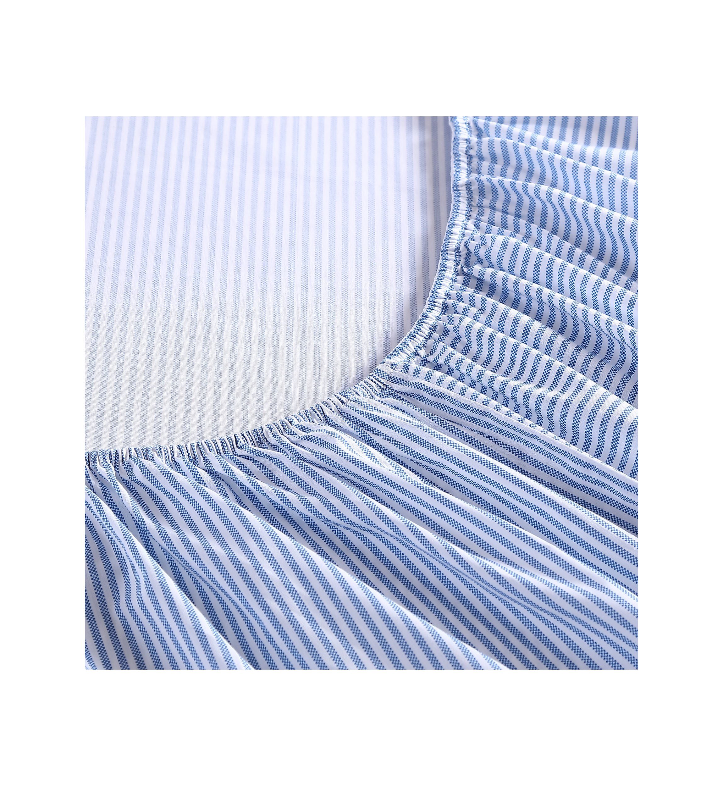 Oxford Stripe Cotton Fitted Sheet