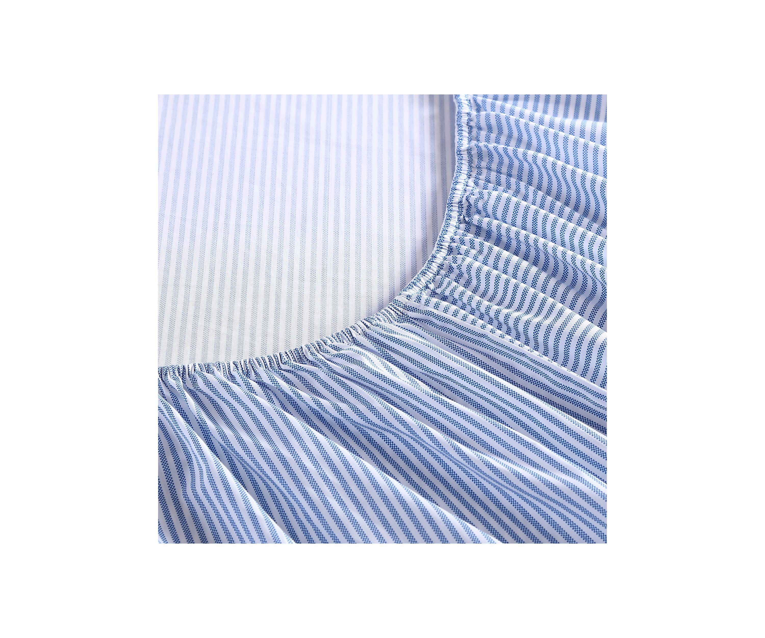Oxford Stripe Cotton Fitted Sheet