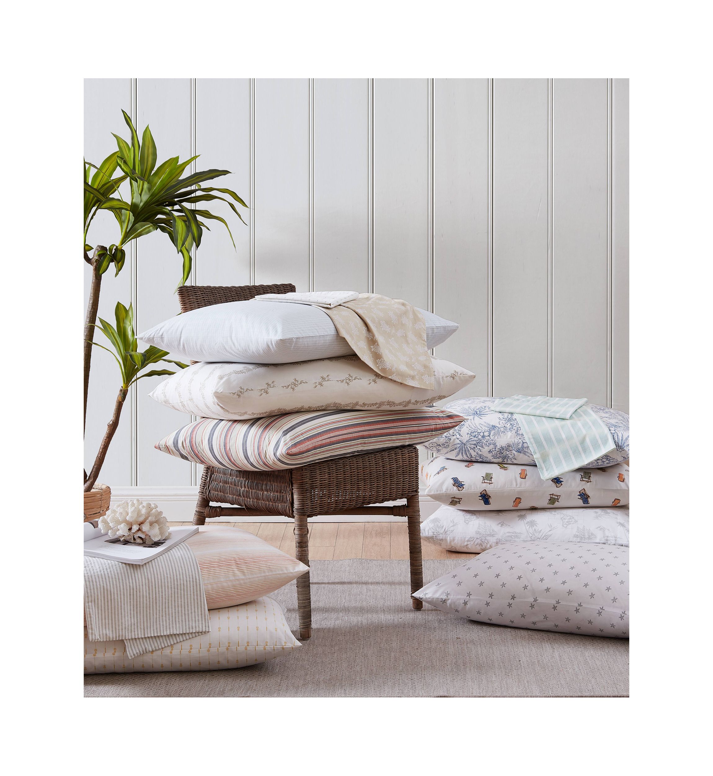 Ala Moana Stripe 4-Piece Percale Cotton Sheet Set