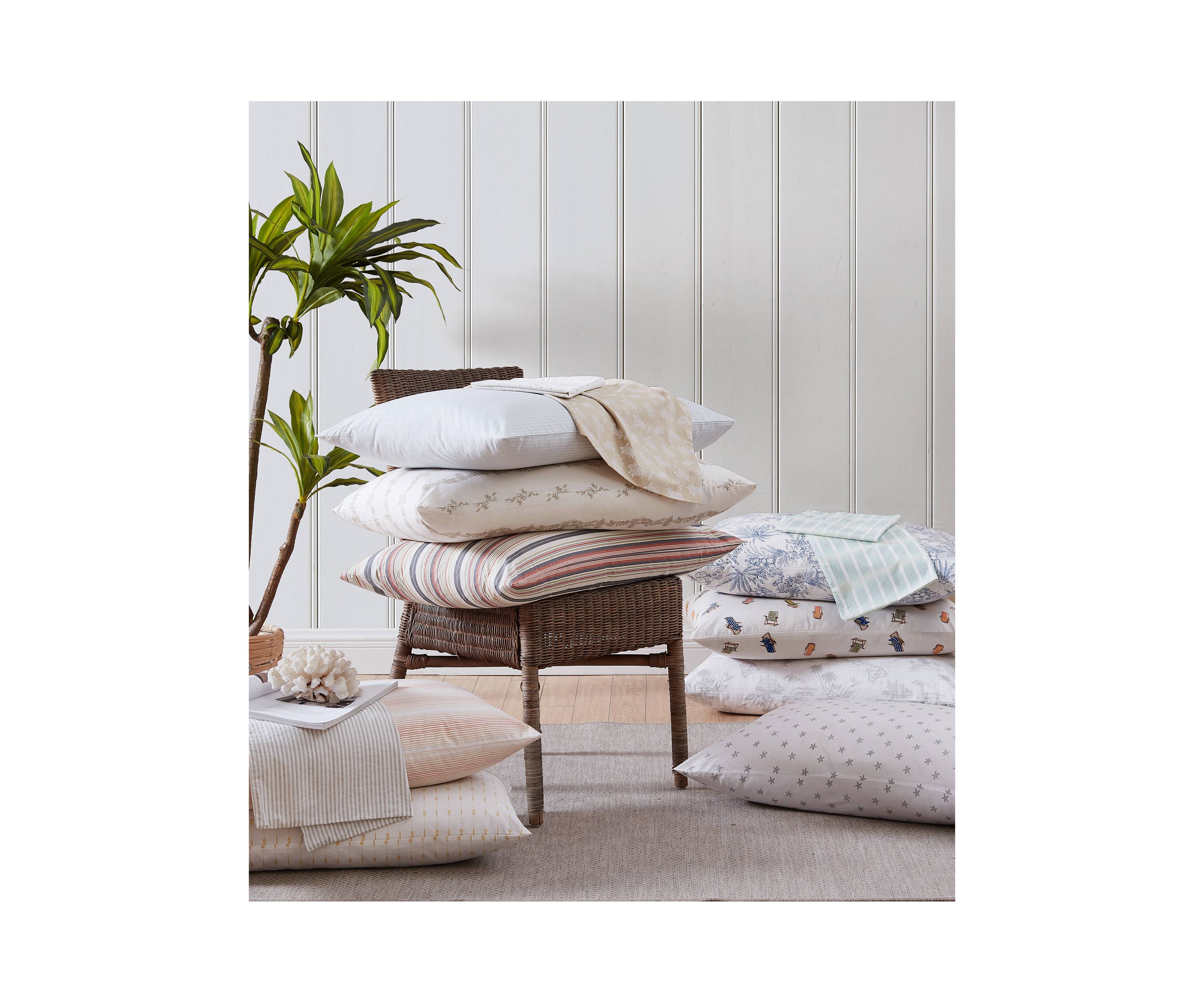Ala Moana Stripe 4-Piece Percale Cotton Sheet Set