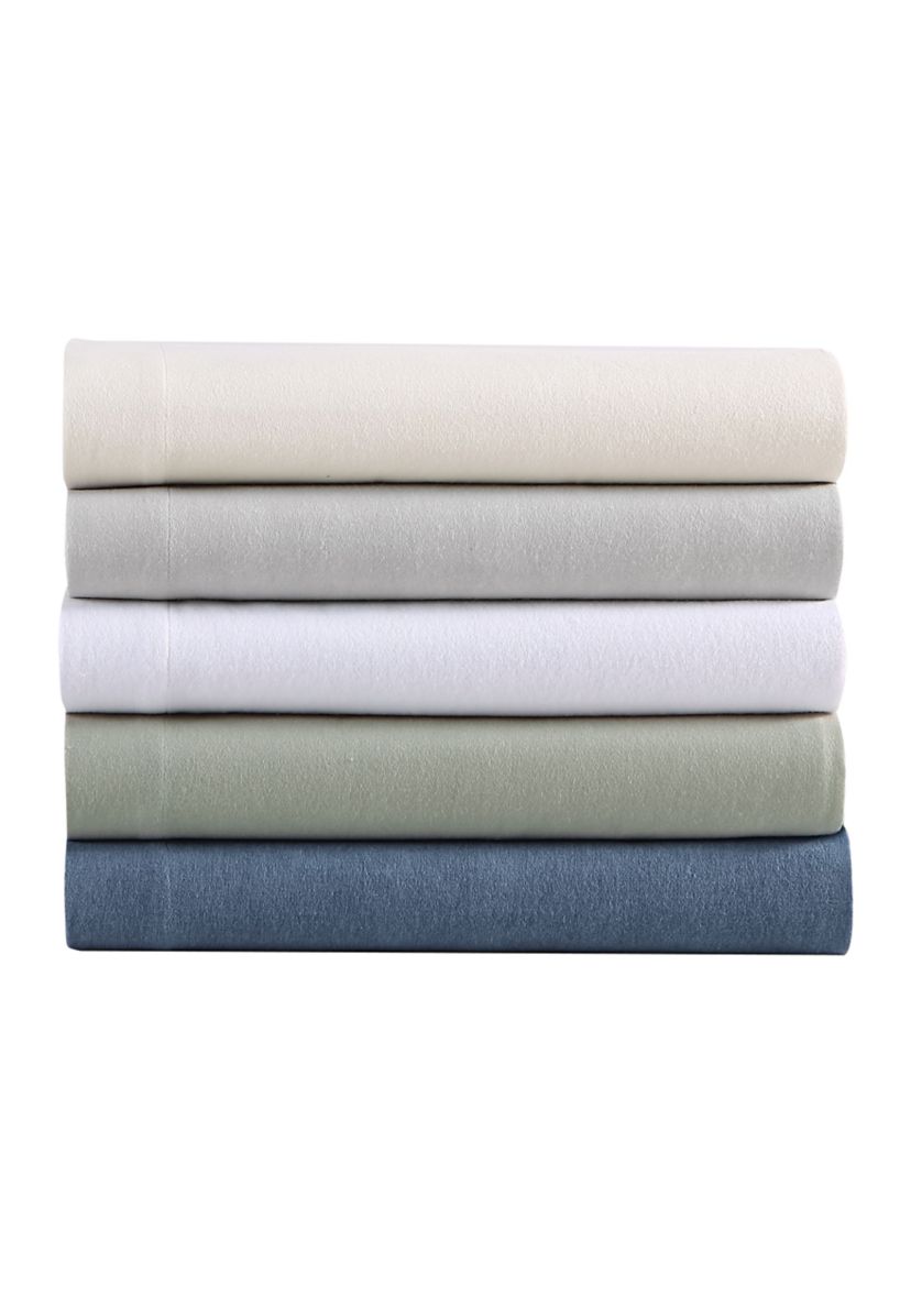 Solid 3-Piece Cotton Flannel Sheet Set