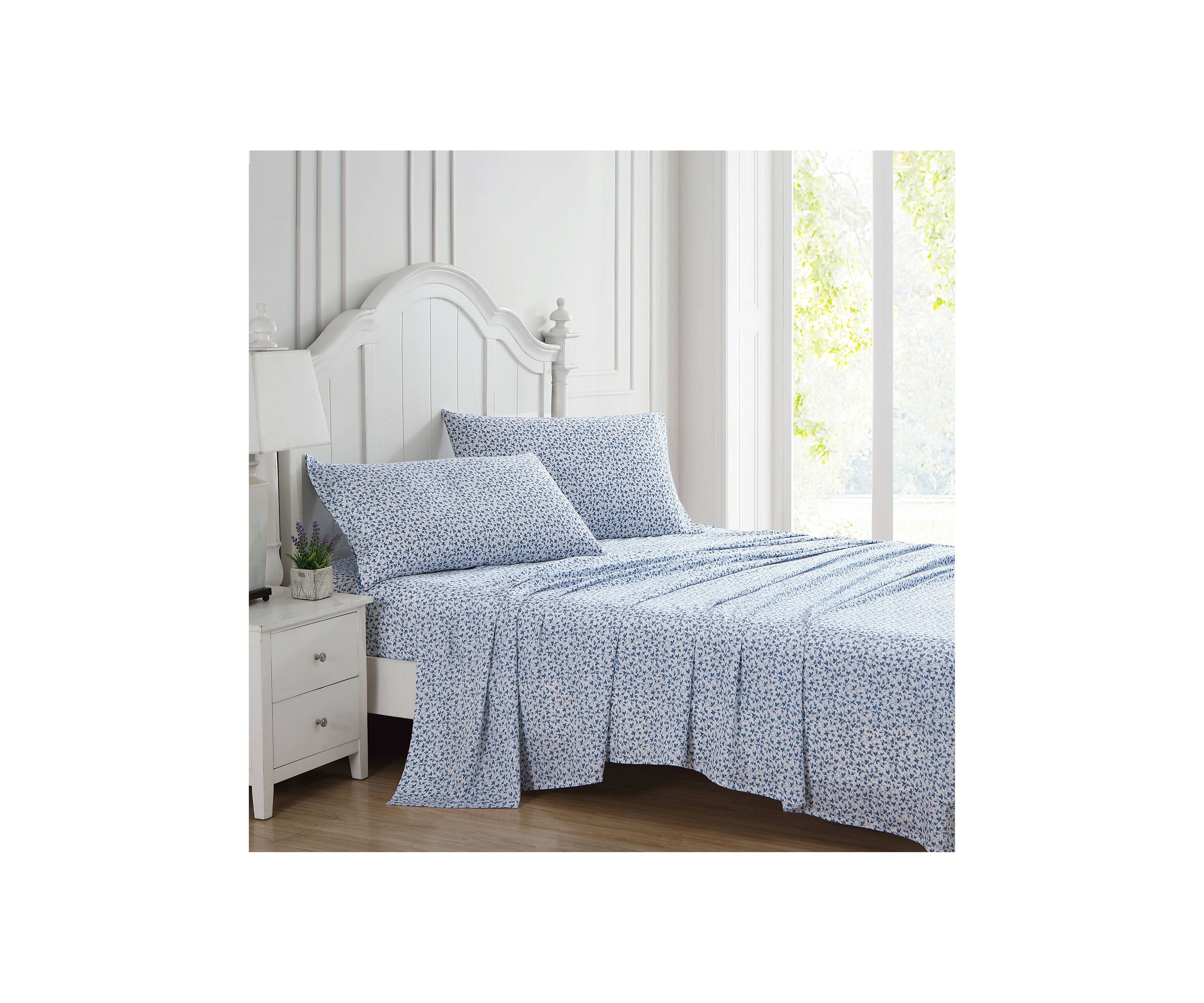 Lavange Vine 4-Piece Cotton Sheet Set