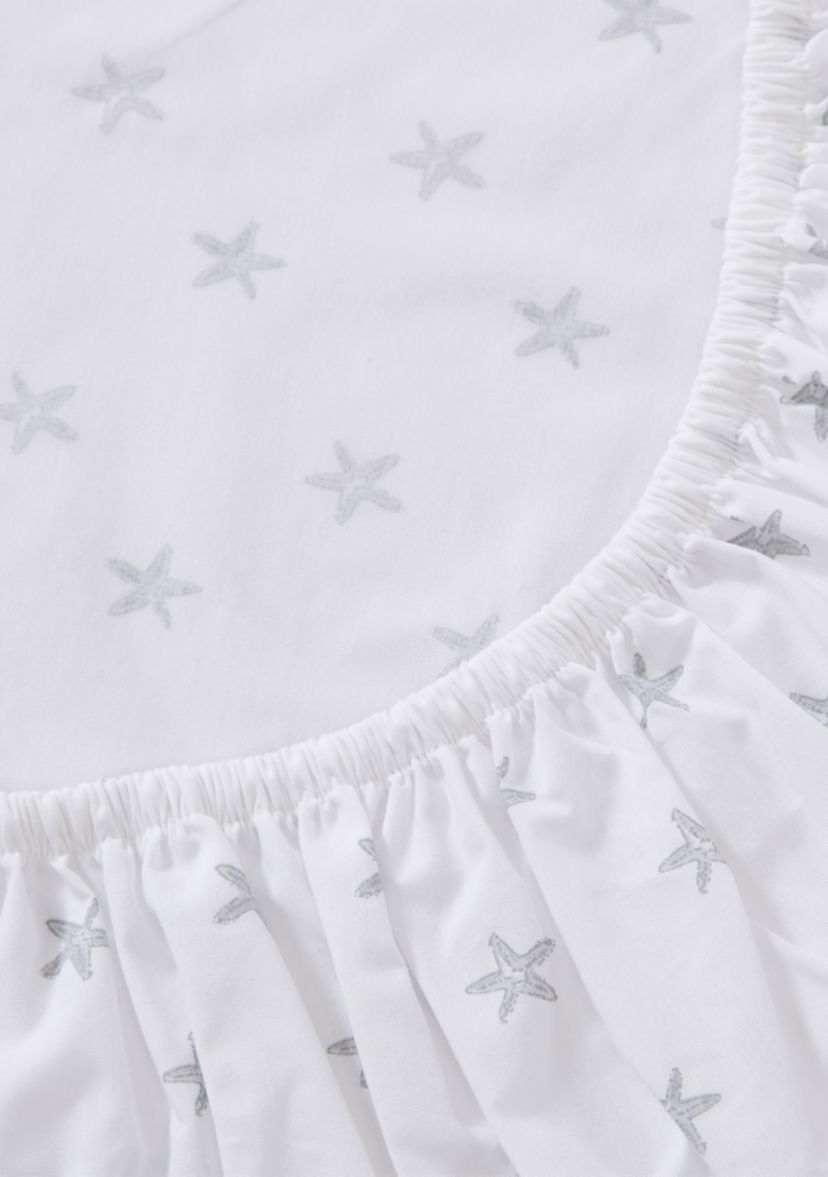 Starfish Treasure 4-Piece Percale Cotton Sheet Set