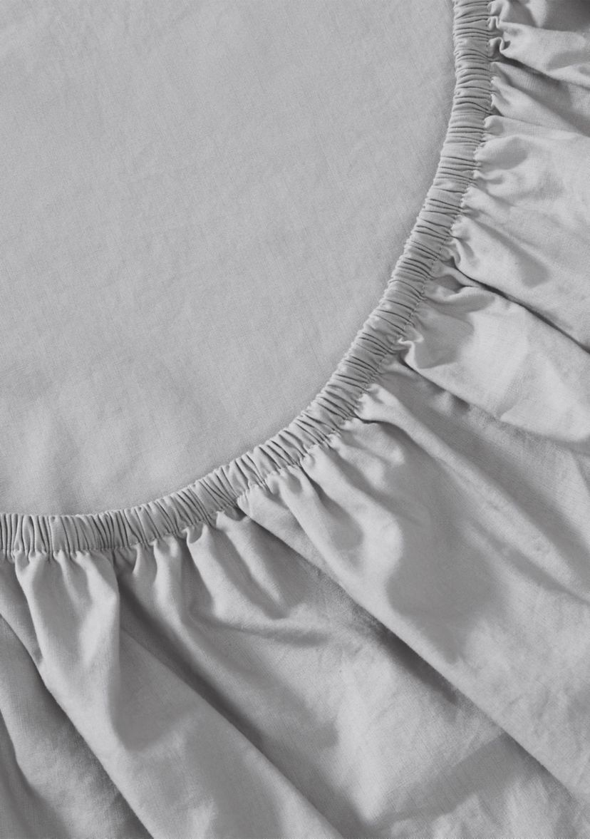 Solid 4-Piece Percale Cotton Sheet Set