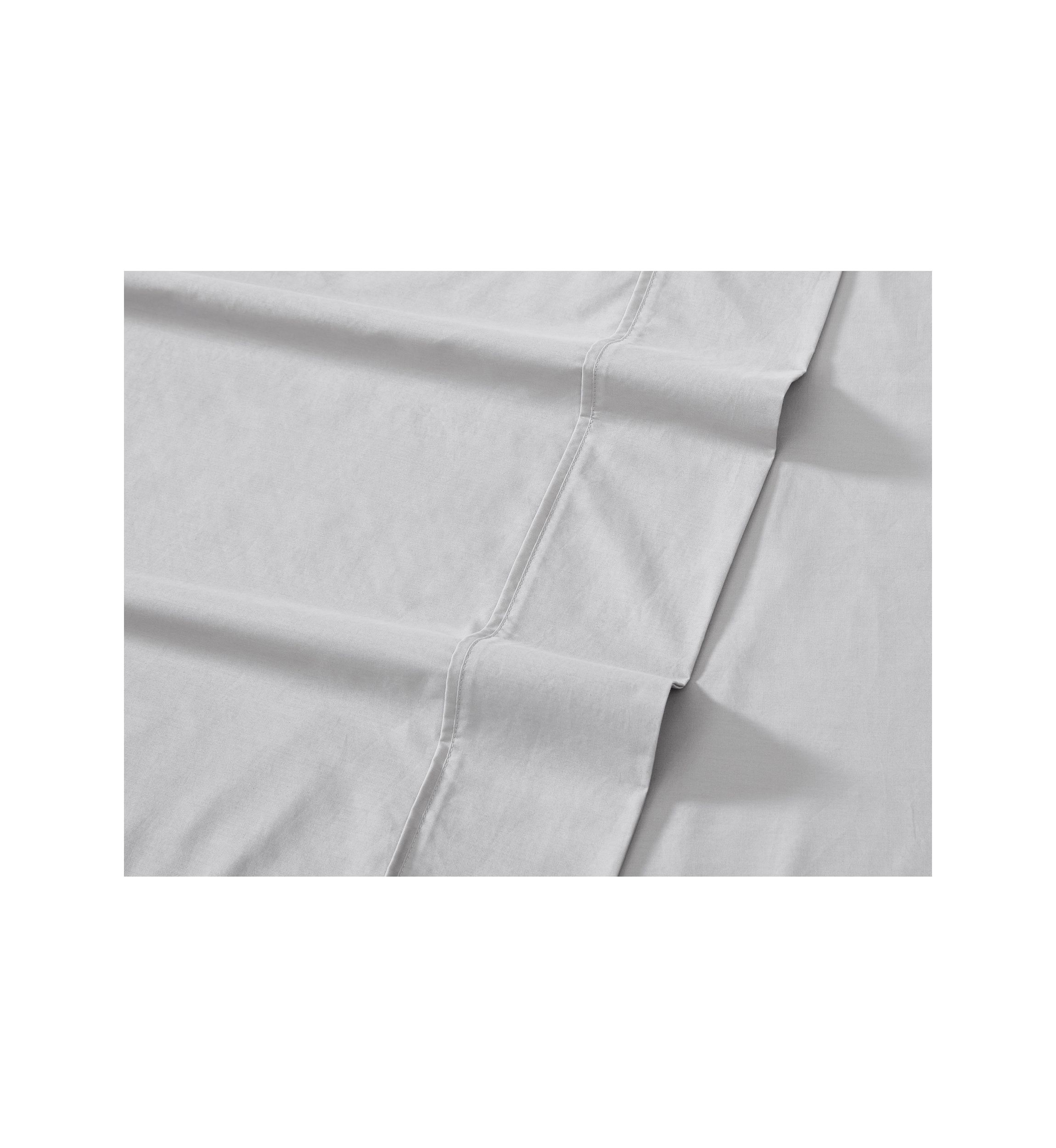 Solid 4-Piece Percale Cotton Sheet Set