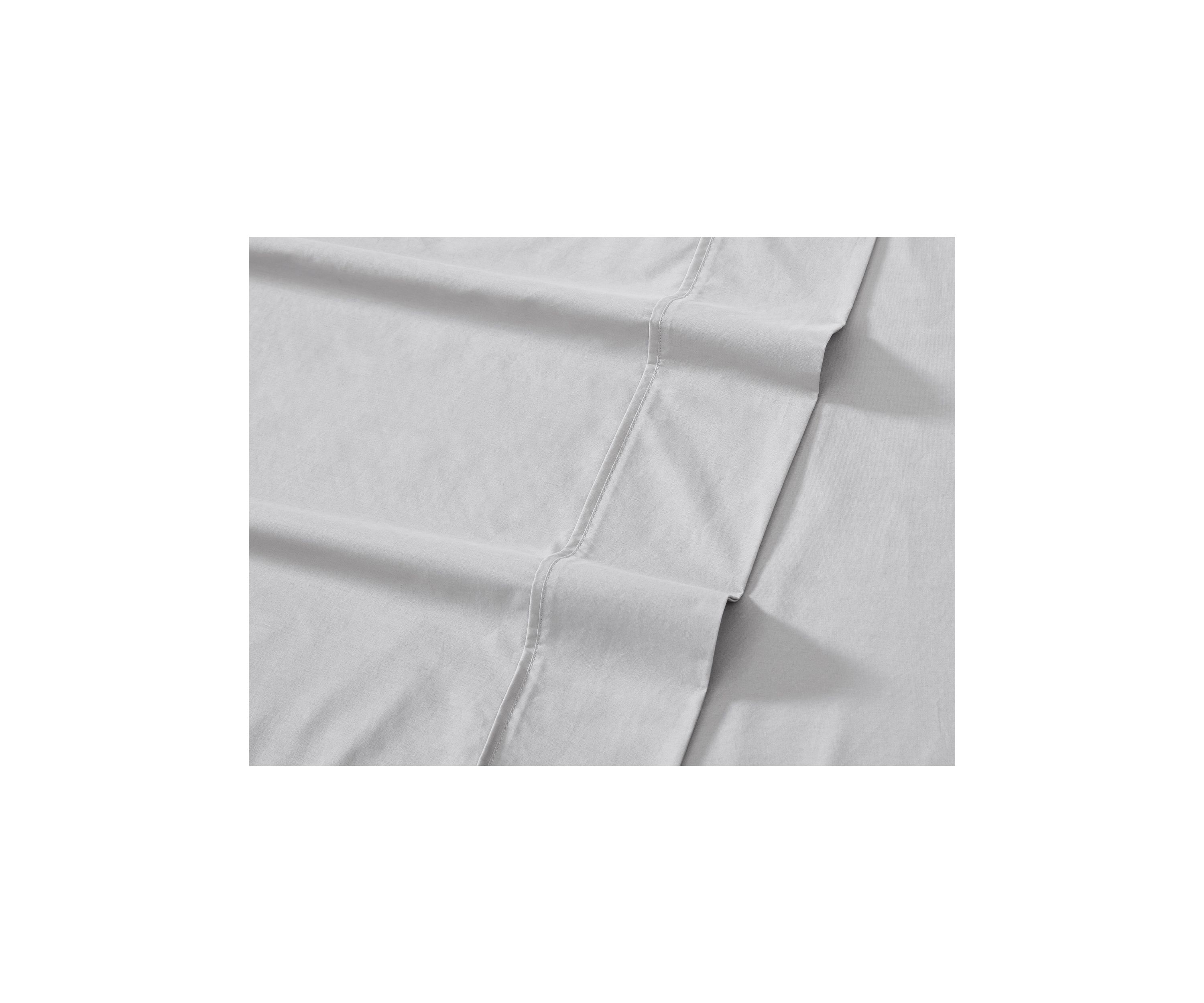 Solid 4-Piece Percale Cotton Sheet Set