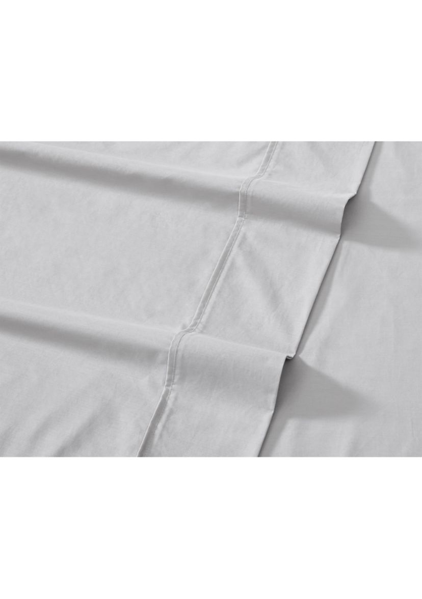 Solid 4-Piece Percale Cotton Sheet Set