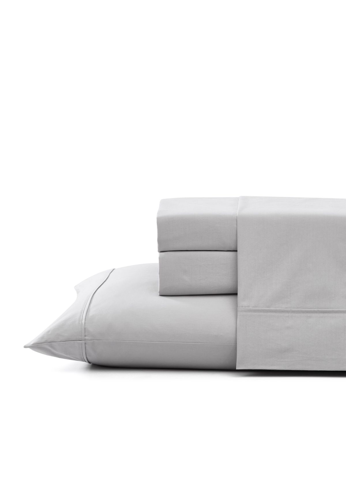 Solid 4-Piece Percale Cotton Sheet Set