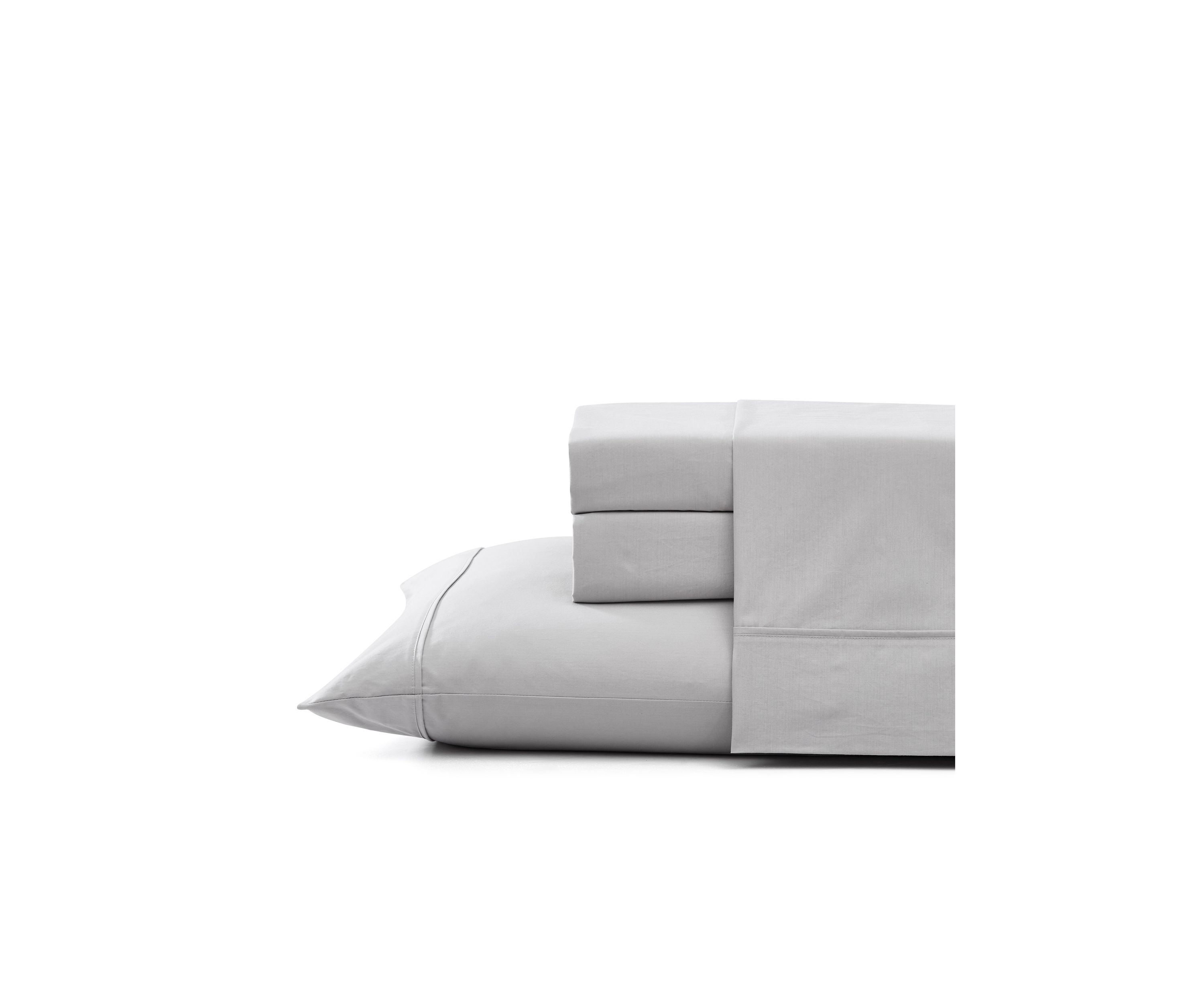 Solid 4-Piece Percale Cotton Sheet Set